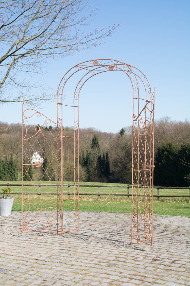 Arche à rosiers en fer Melissa avec porte