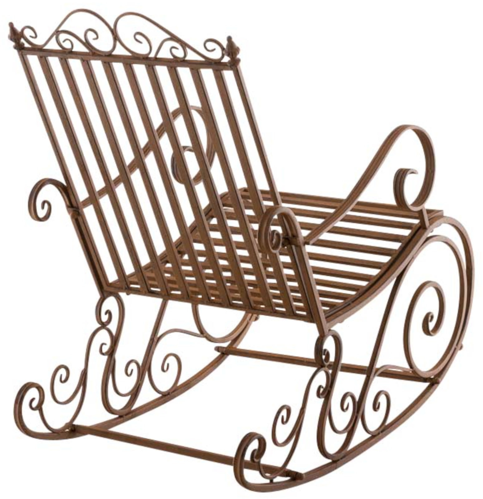Lot de 2 Fauteuils à bascule d'extérieur Smilla en fer forgé