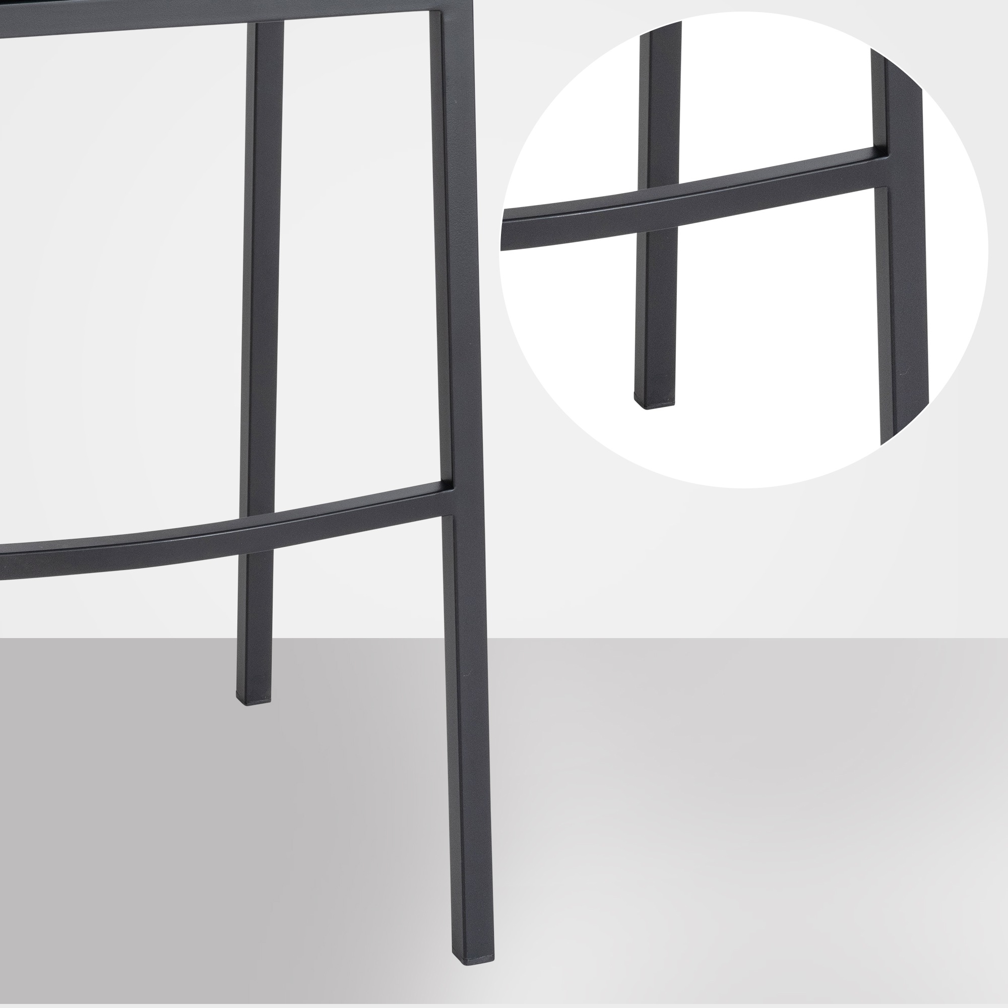 Tabouret de bar Damaso feutre avec piètement à quatre pieds