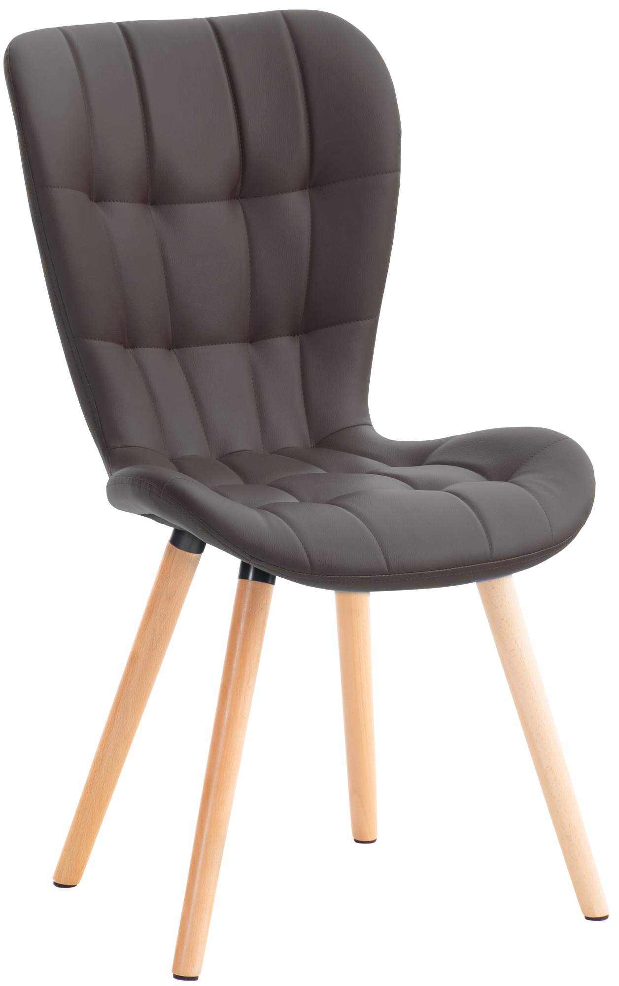 Chaise de salle à manger Elda en similicuir