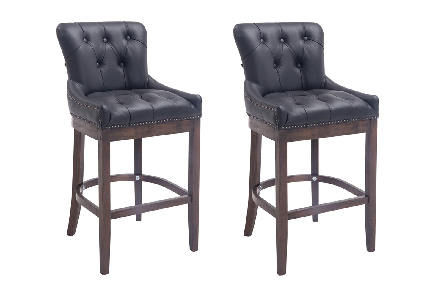 Lot de 2 Tabourets de bar Lakewood en véritable Cuir