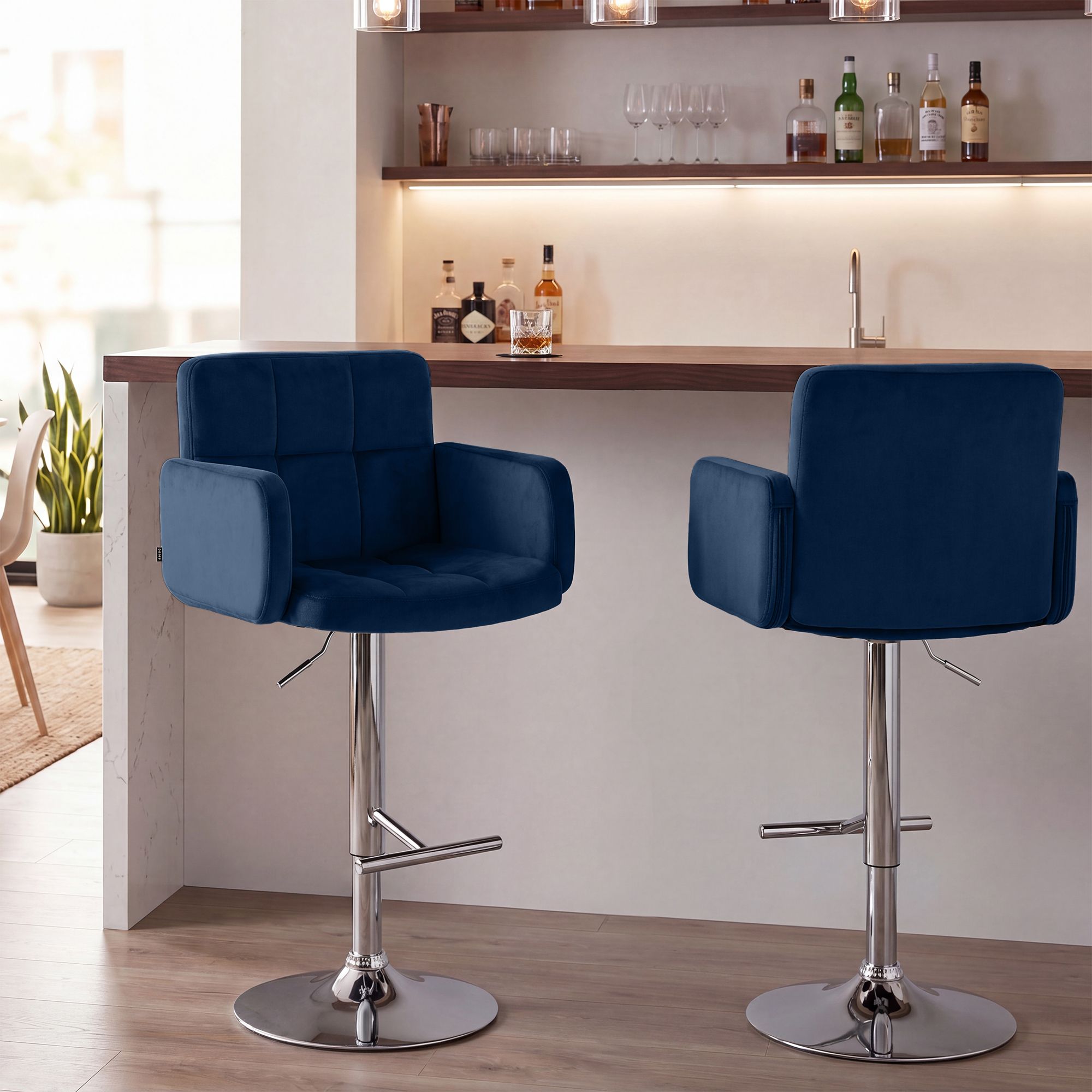 Tabouret de Bar Los Angeles en Velours