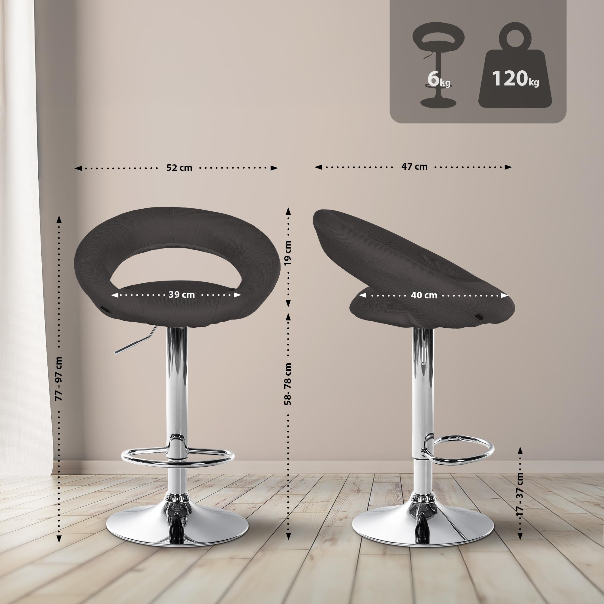 Tabouret de bar Olinda Tissu