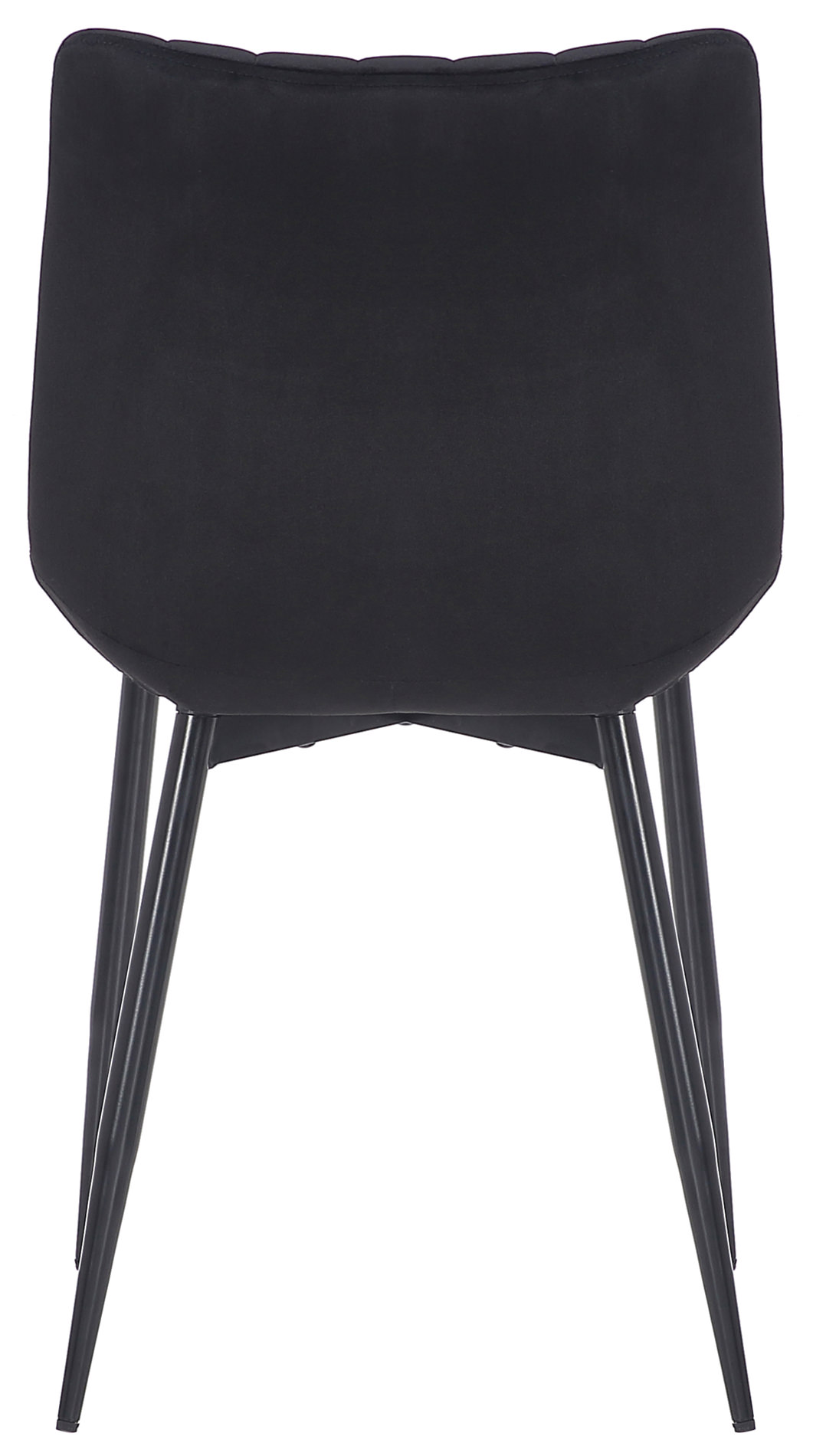 Chaise de salle à manger Rahden en Velours avec Piètement en métal noir