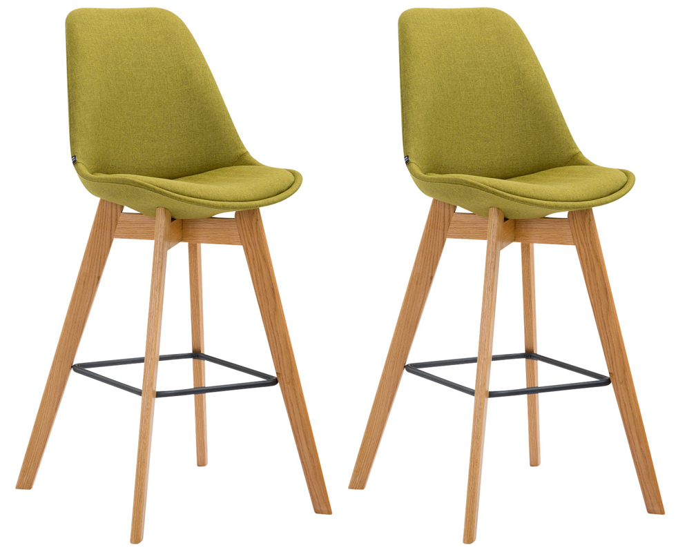 Lot de 2 tabourets de bar Metz en tissu