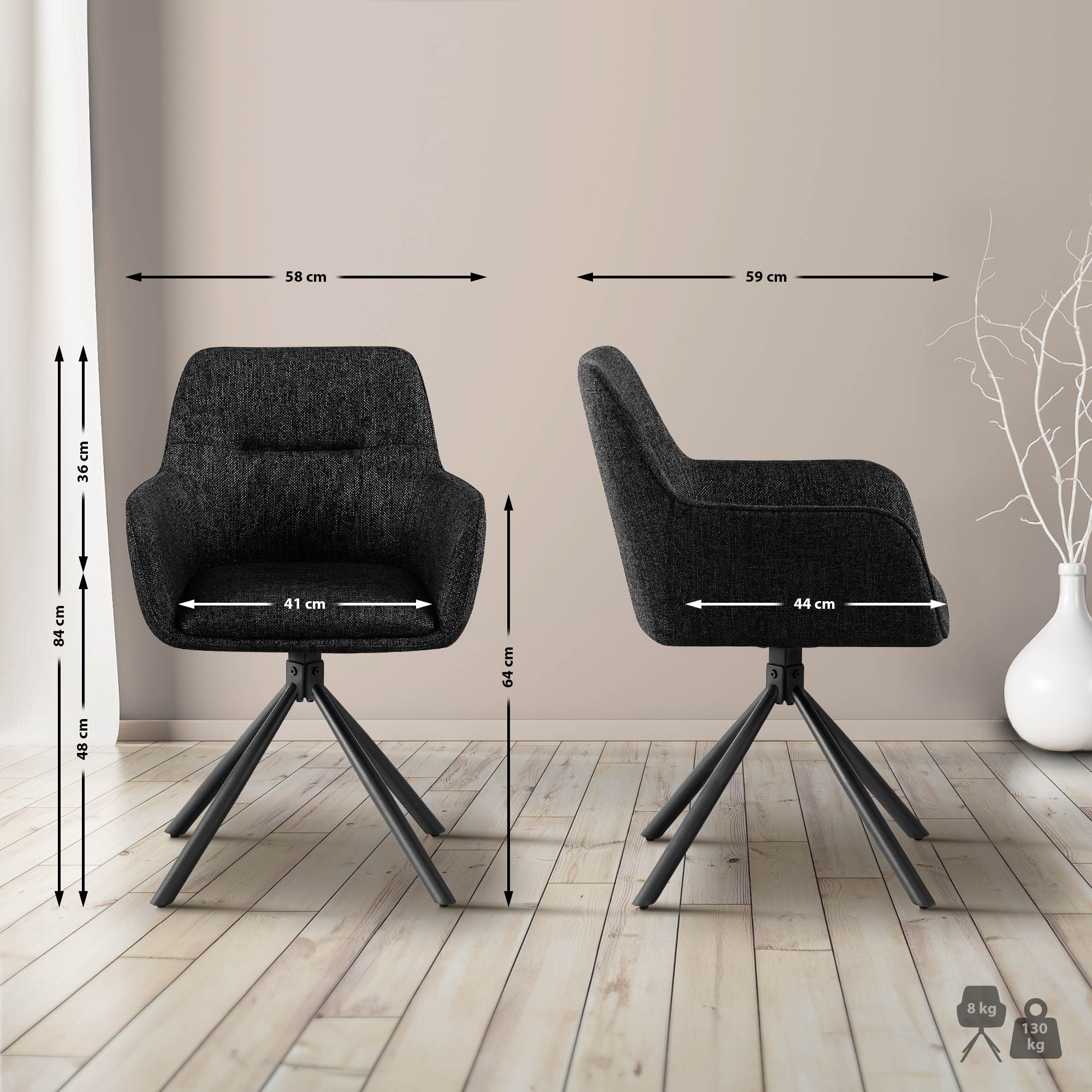 Chaise Tipton Tissu