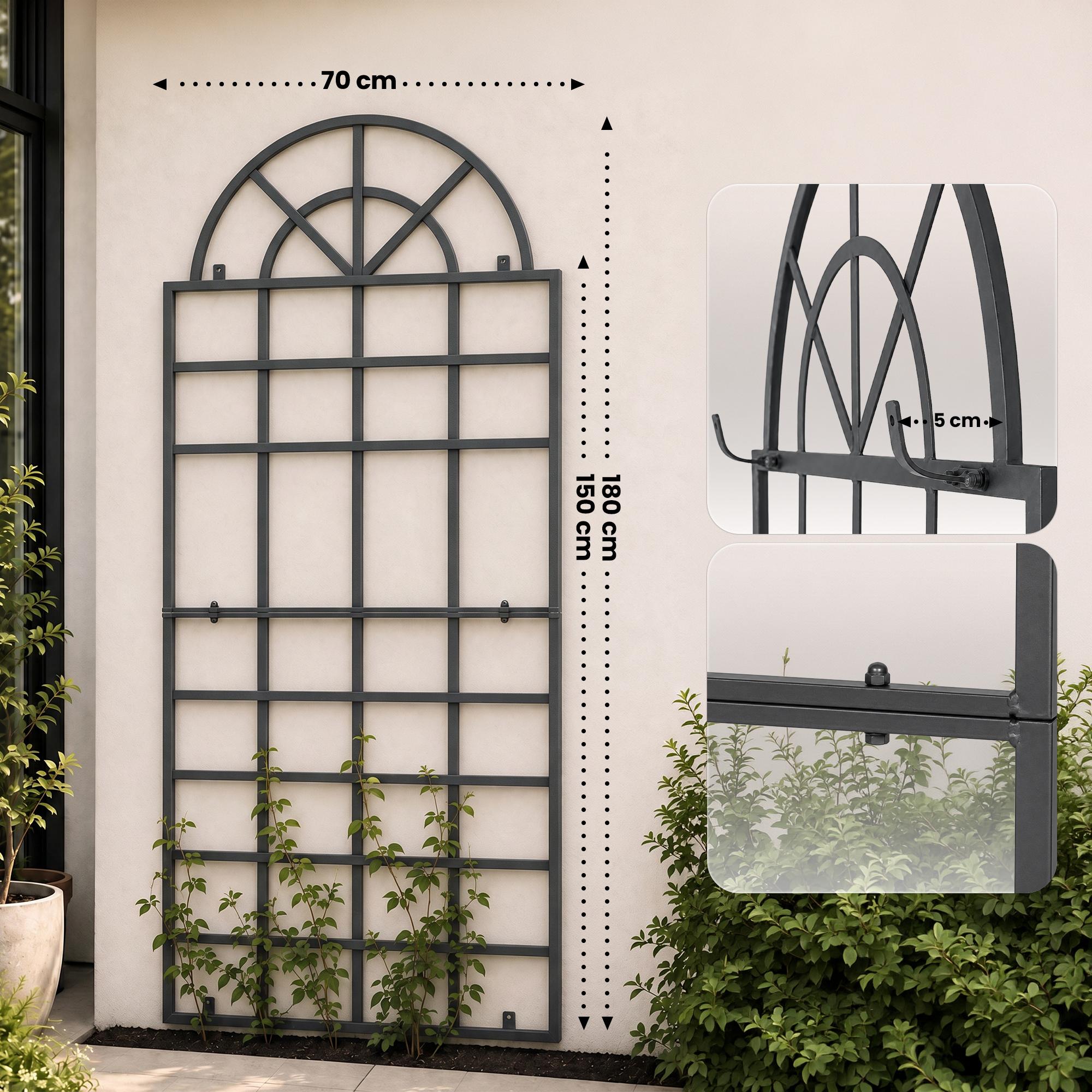 Lot de 2 treillis muraux Viva avec fixation murale