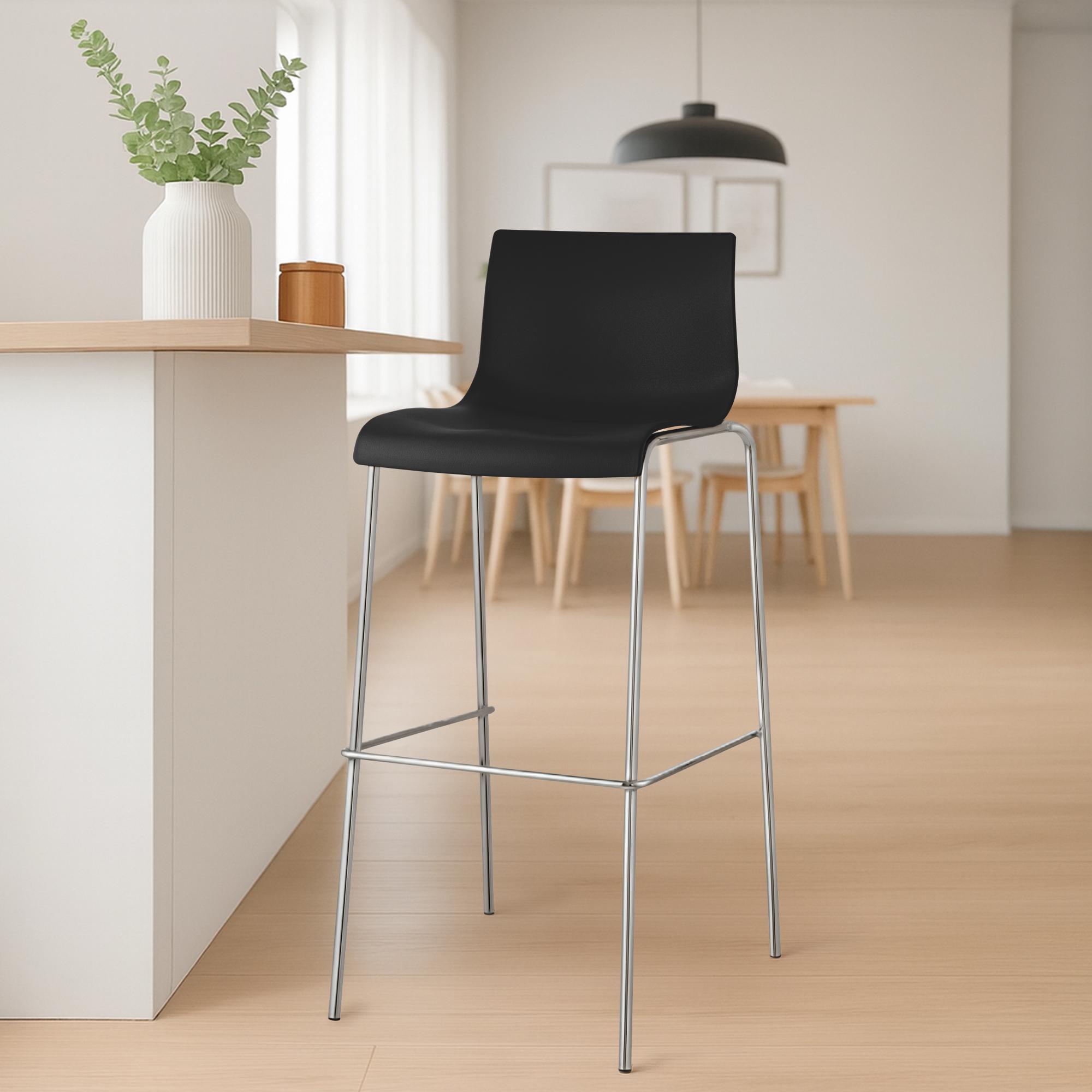 Tabouret de Bar Hover Plastique Cadre à 4 Pieds