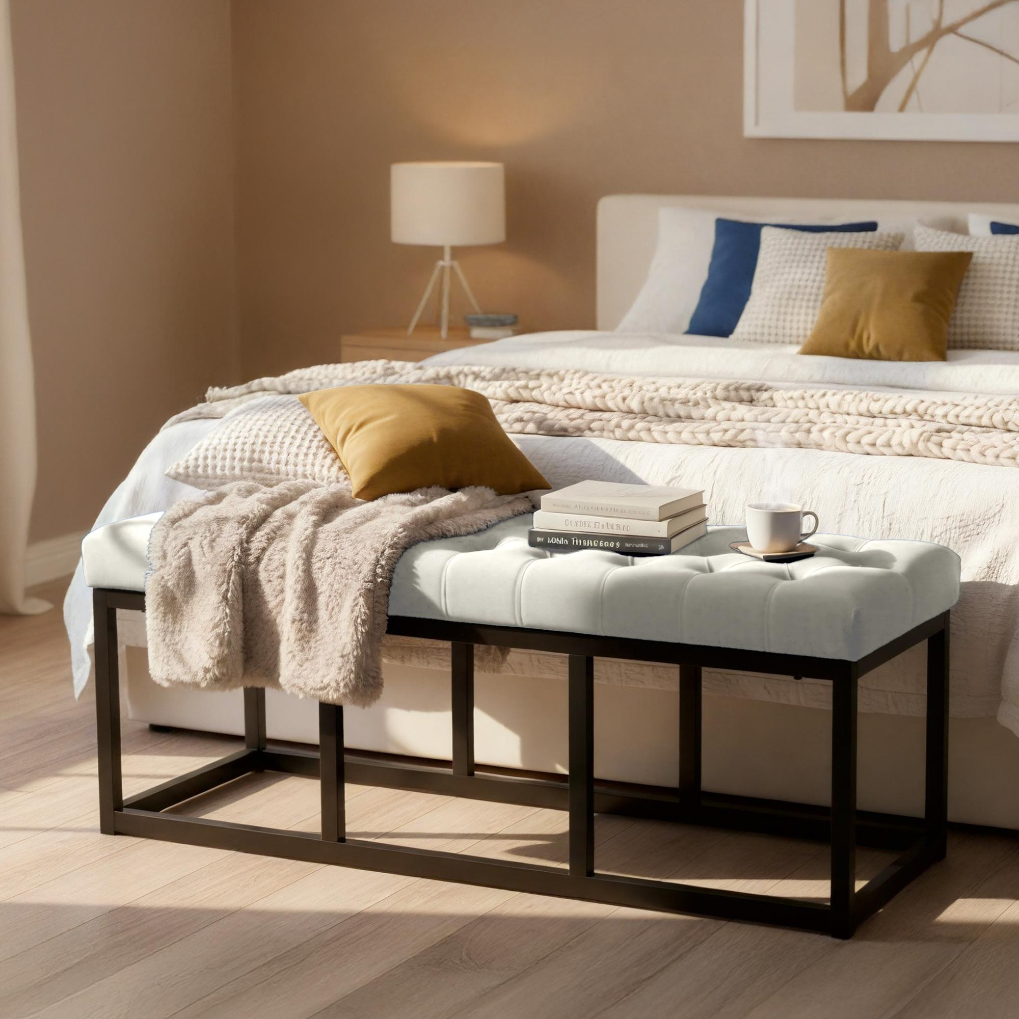 Banc Polson Velours Noir