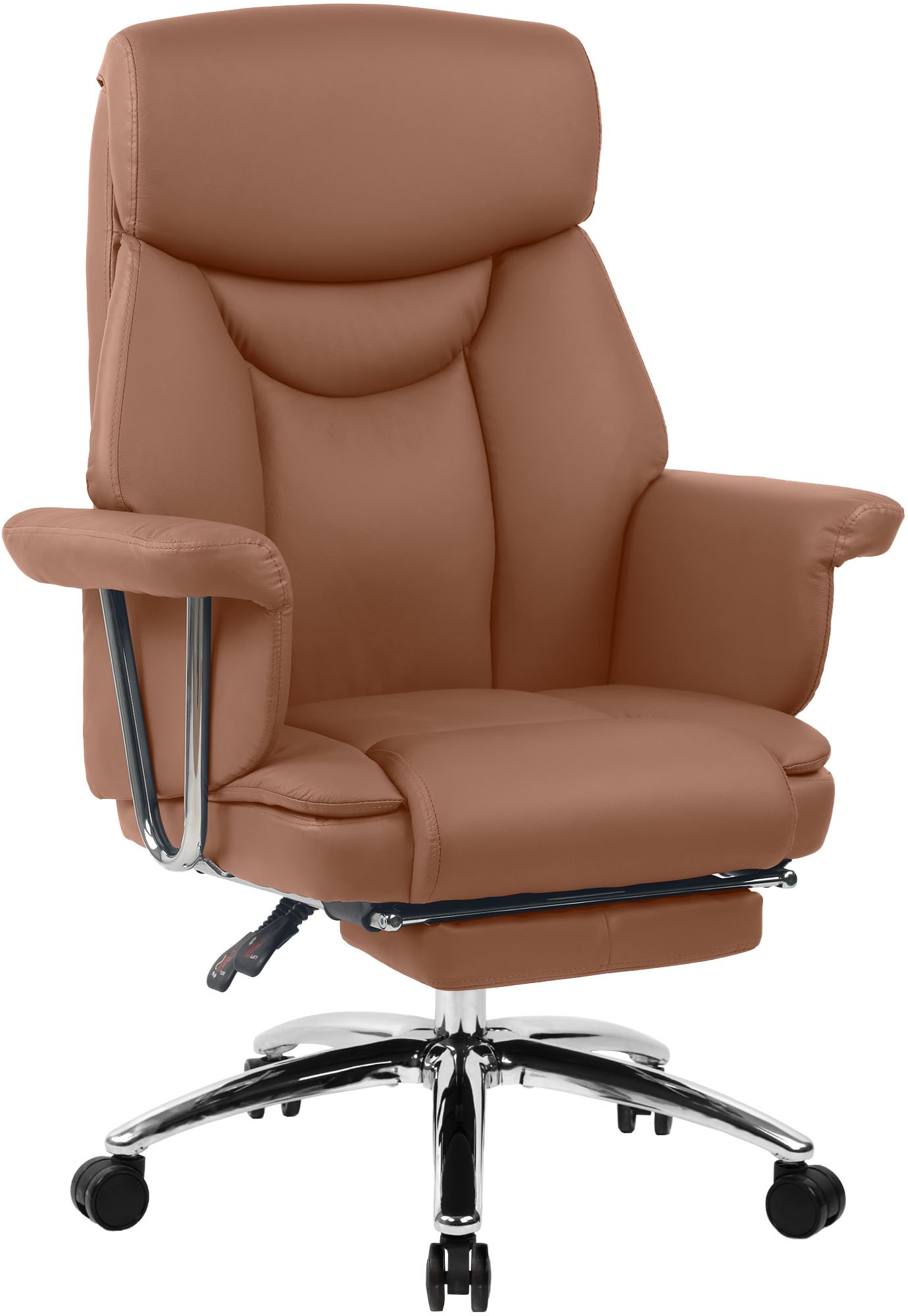Chaise de bureau Dahra en cuir véritable