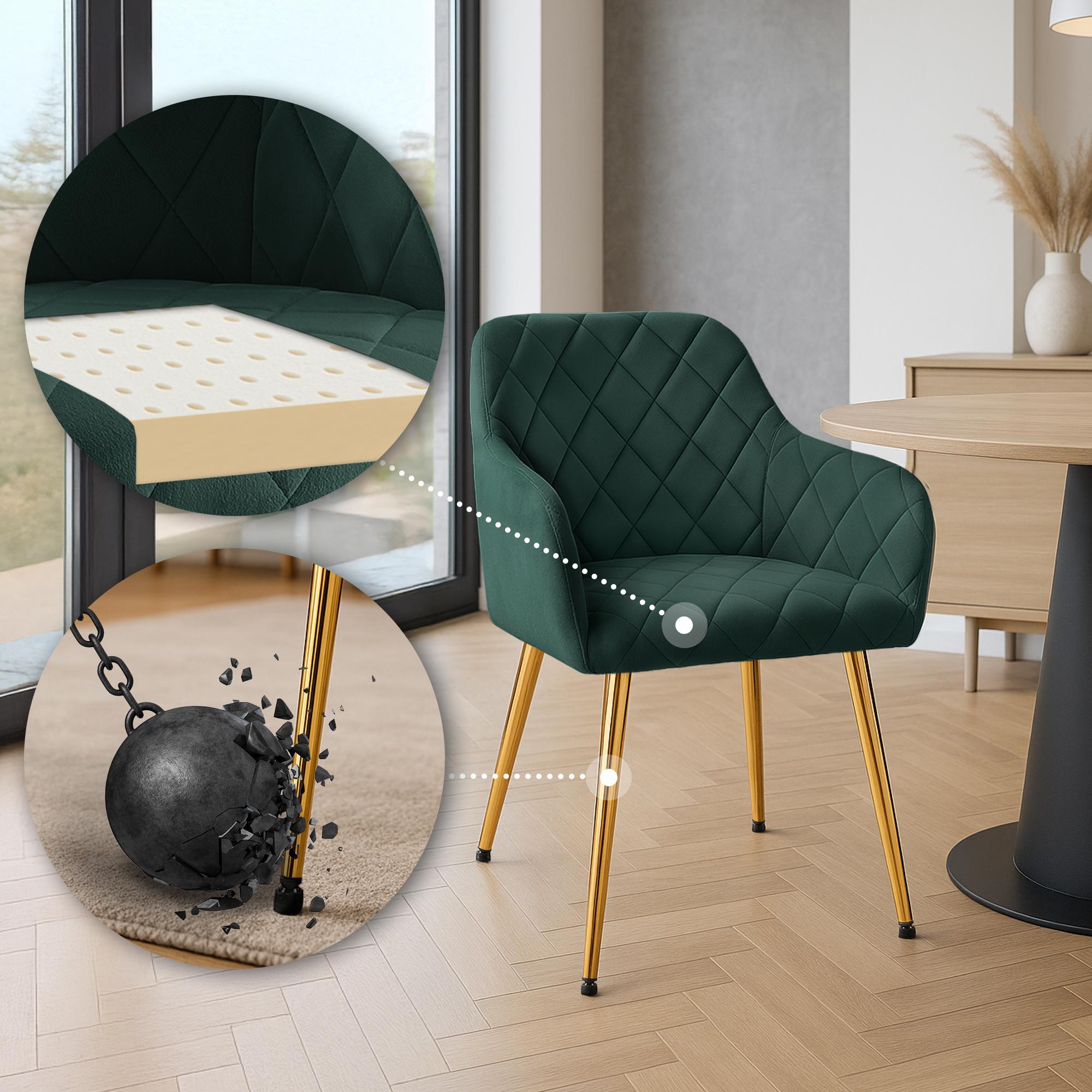 Chaise de salle à manger Monett Velours