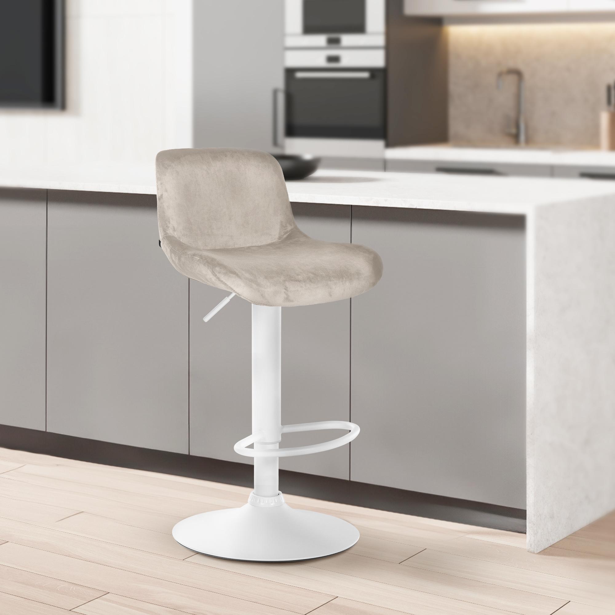 Tabouret de bar Solon blanc