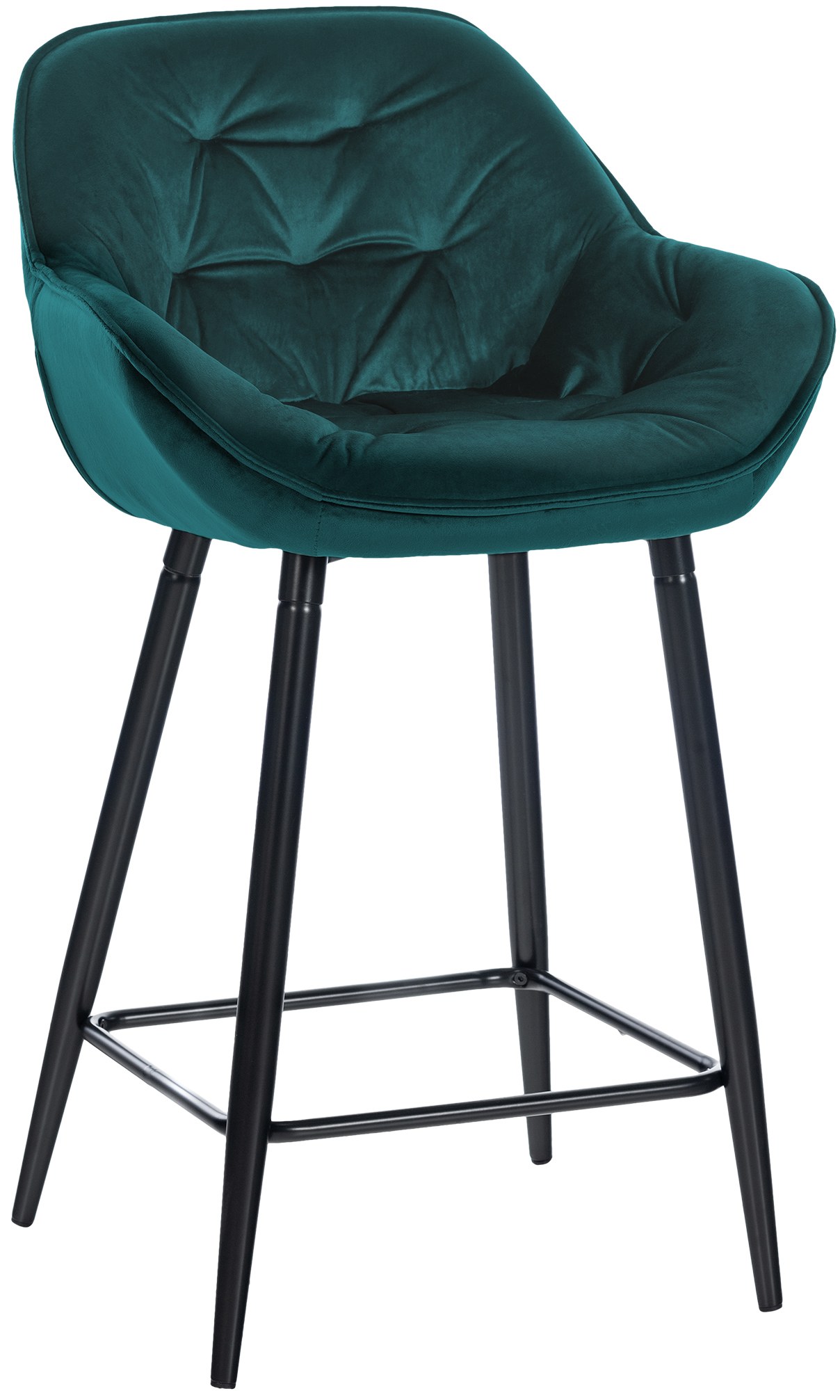 Tabouret de bar Gibson velours hauteur d'assise 76 cm