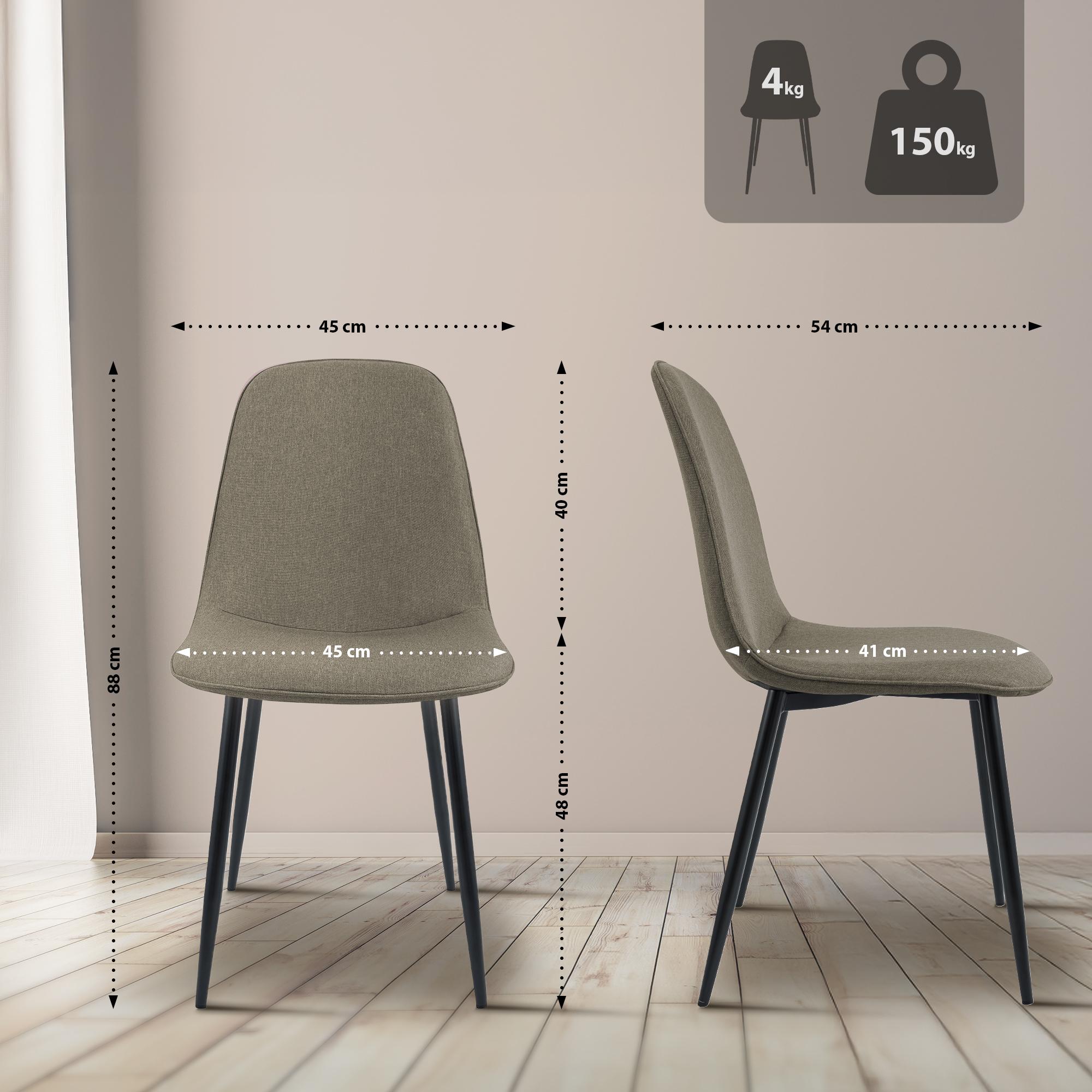 Lot de 2 chaises de salle à manger Maryam