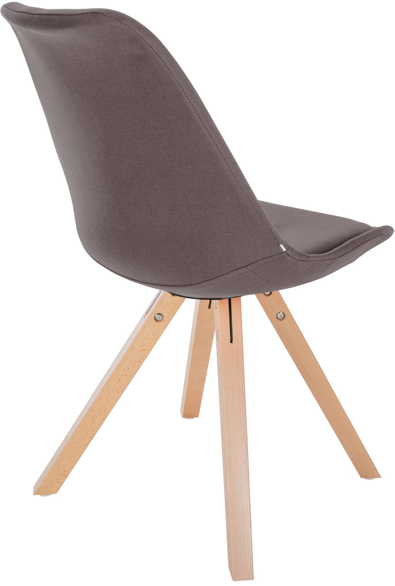 Lot de 4 chaises de salle à manger Sofia en tissu Pieds en bois