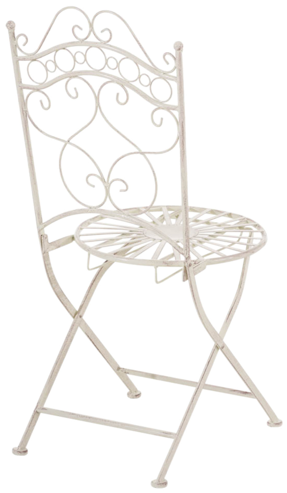 Lot de 2 Chaises de jardin pliables Indra en fer forgé