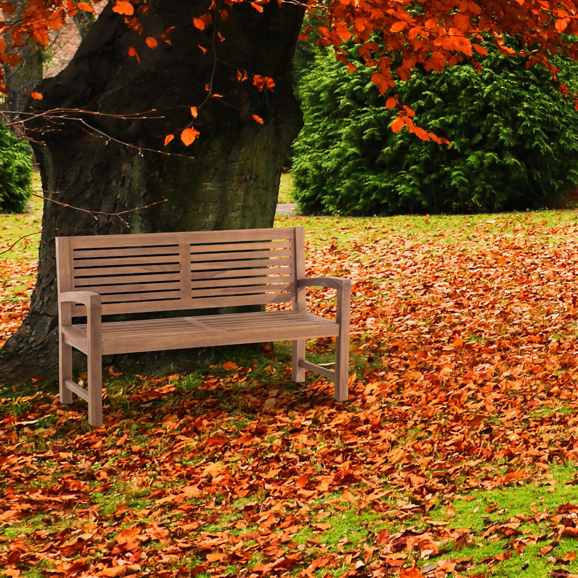 Banc d'extérieur Halden en bois de teck