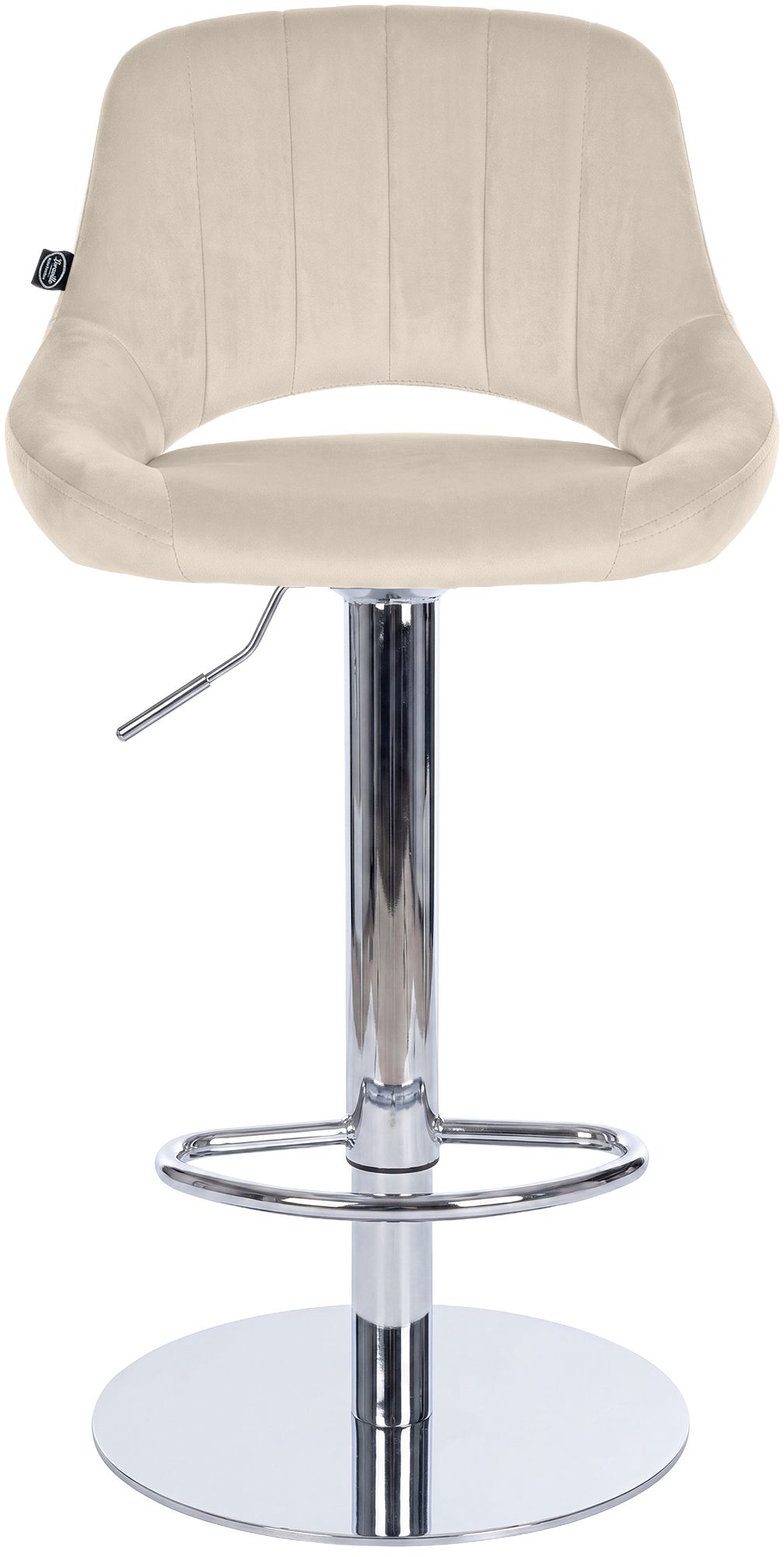 Tabouret de bar Milet avec structure stable chromée