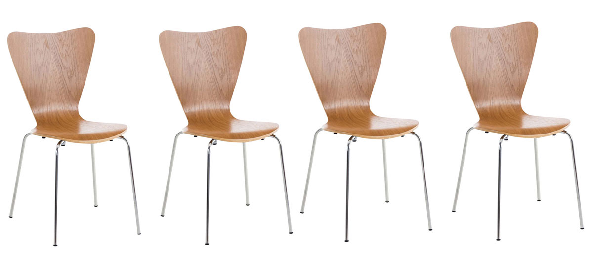 Lot de 4 chaises empilables Calisto