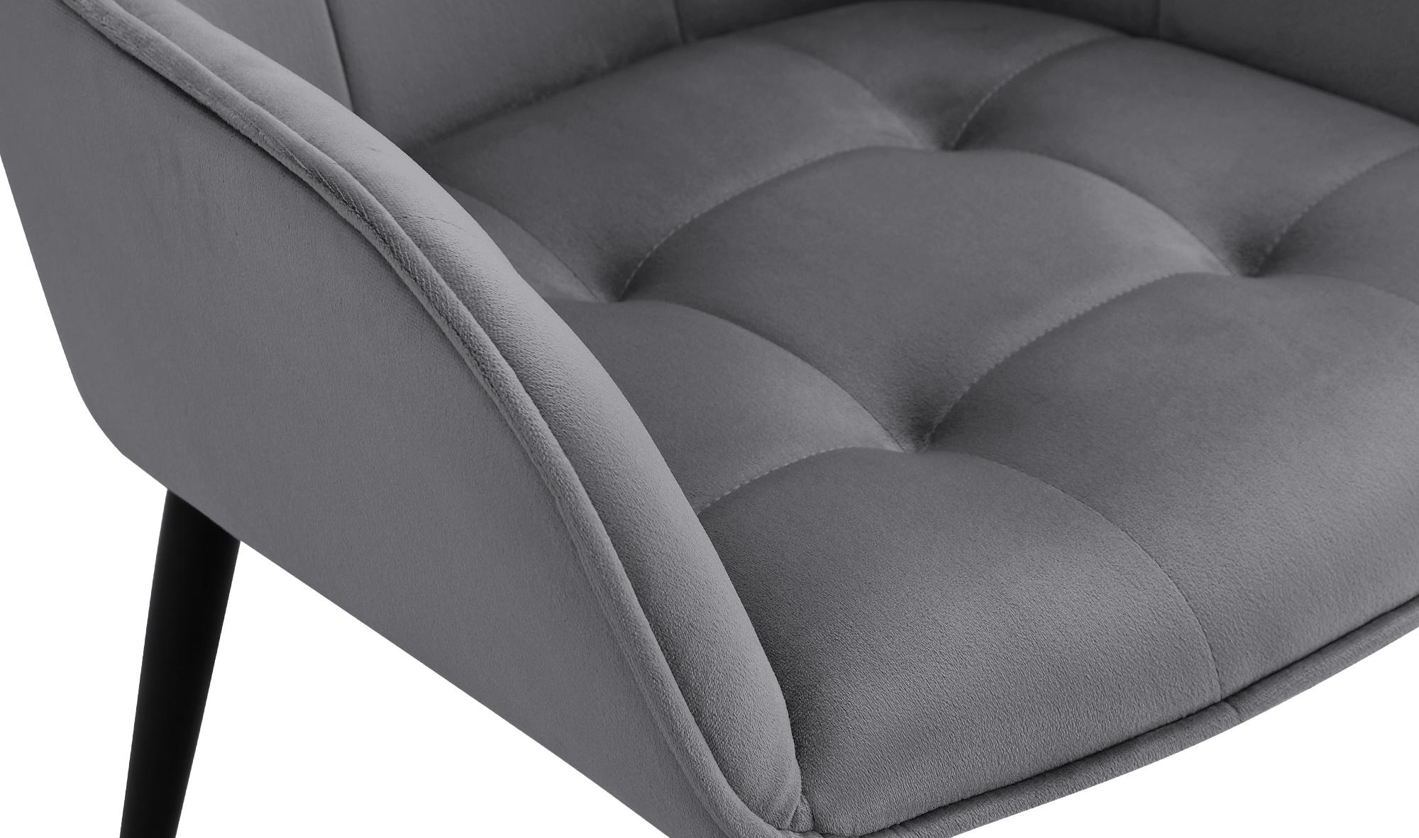 Lot de 2 chaises de salle à manger Ferndale velours