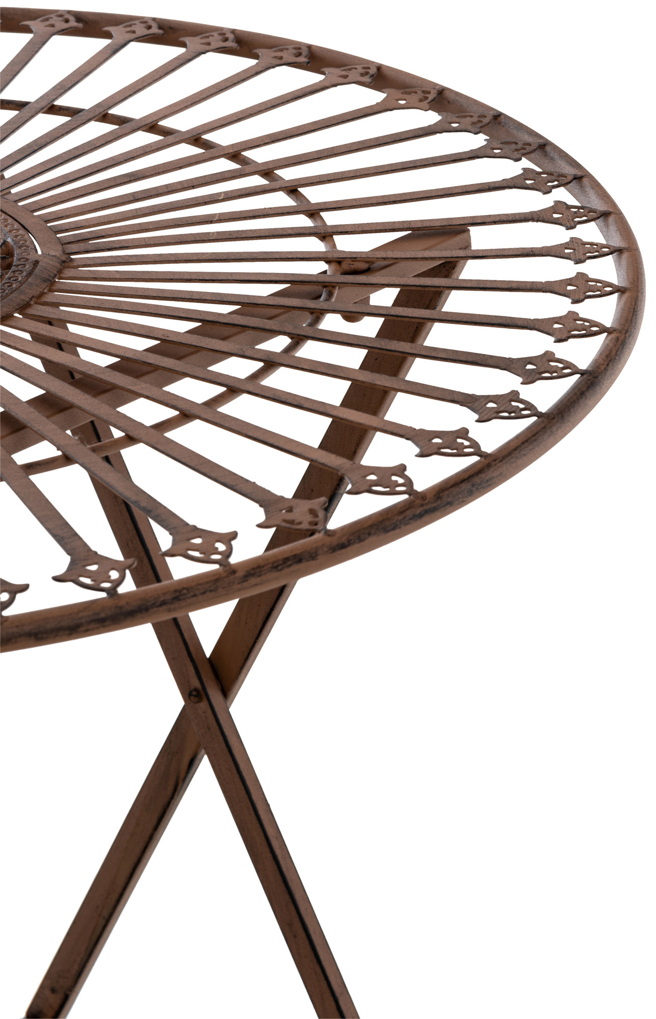 Table d'extérieur Tegal en Fer avec pieds croisés