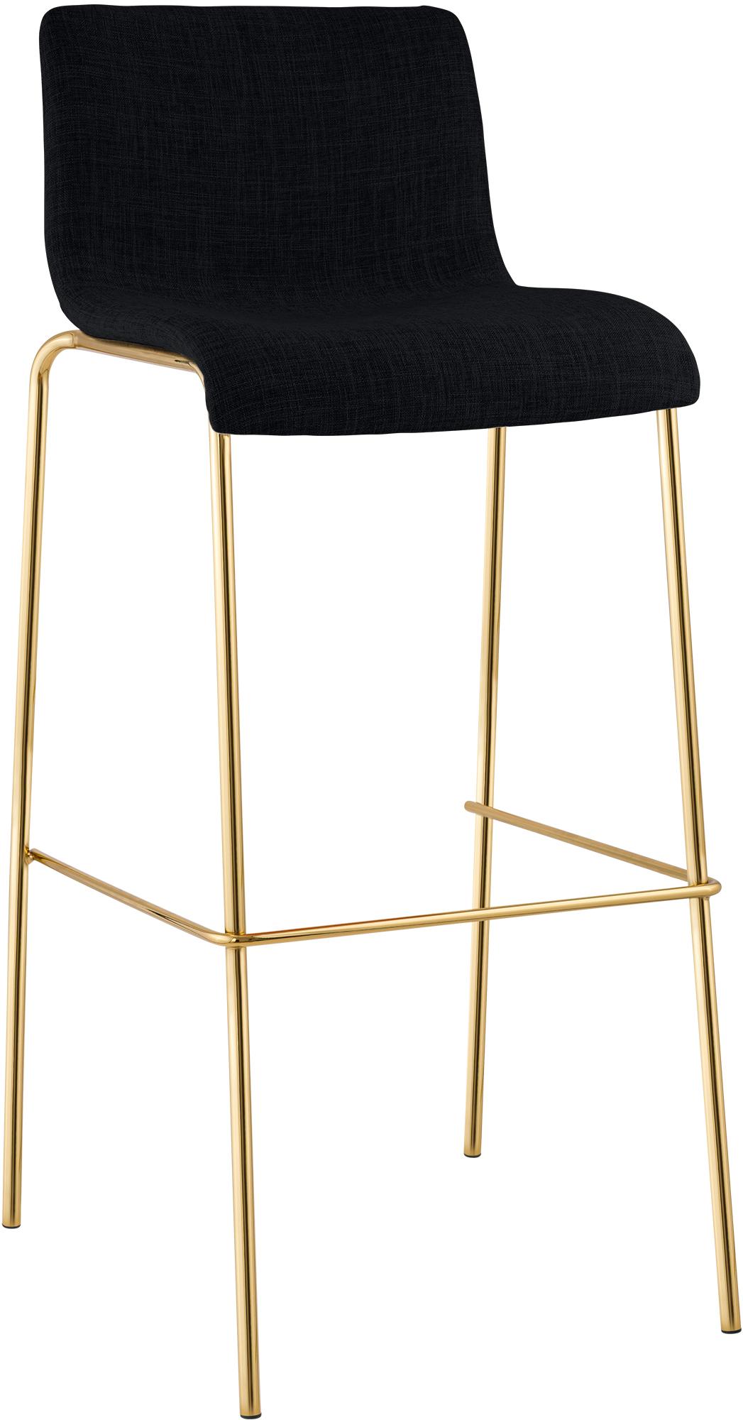 Tabouret de bar Hover tissu cadre à quatre pieds doré