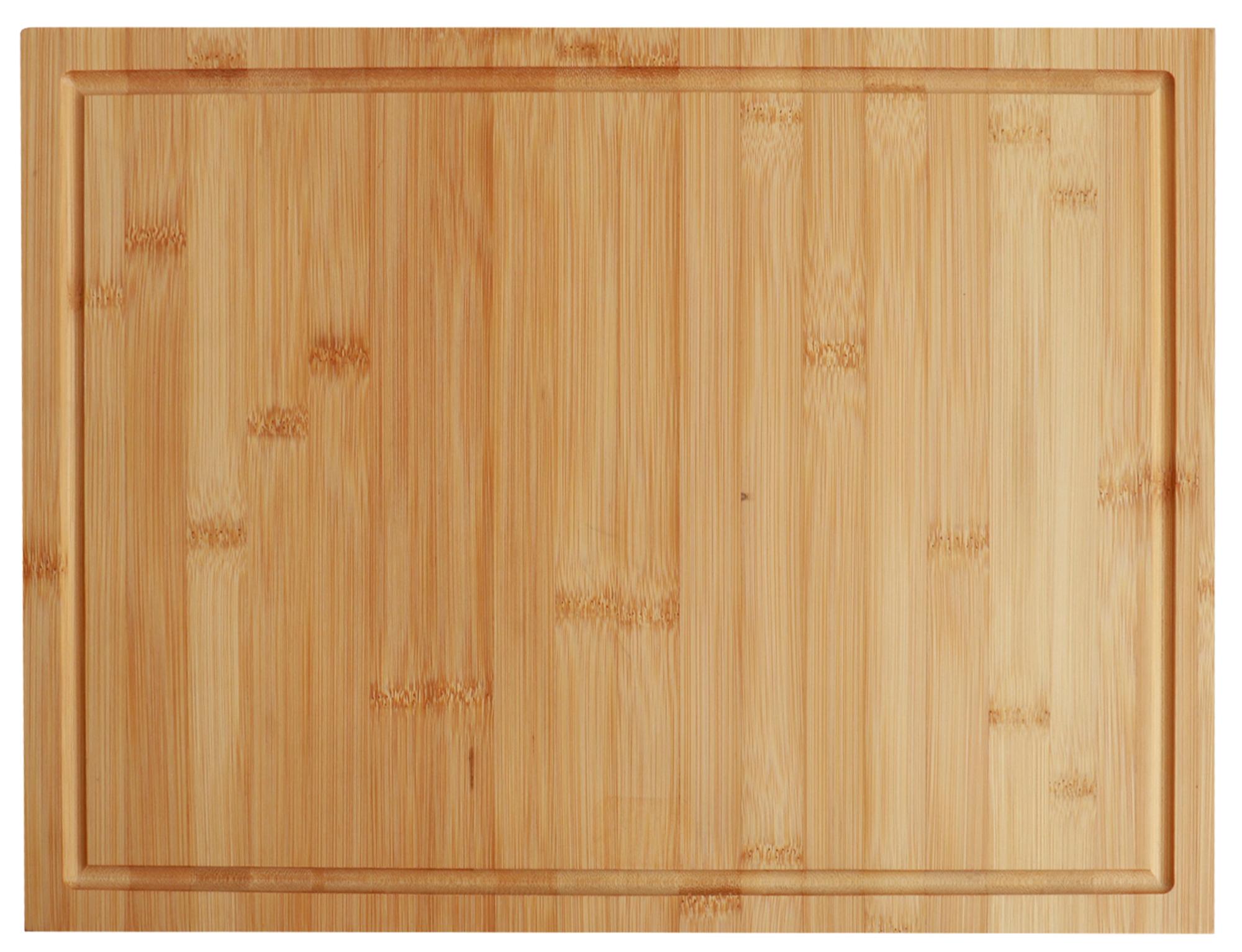 Planche à découper en bambou XXXL 45 x 33 cm avec bord d'appui