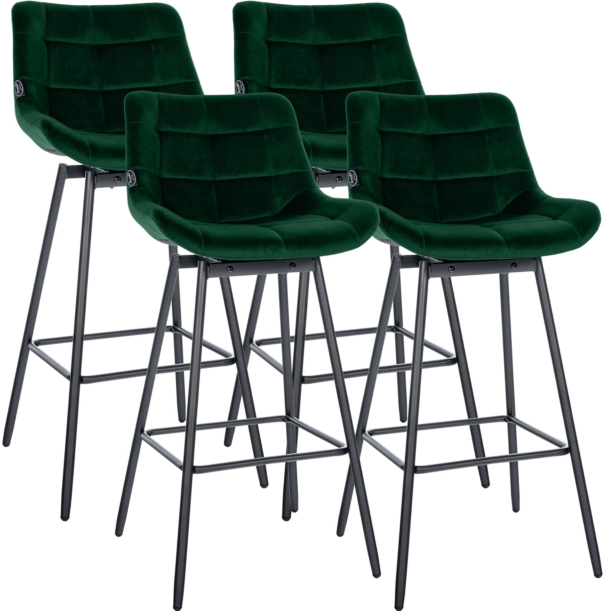 Lot de 4 tabourets de bar Weston pivotants