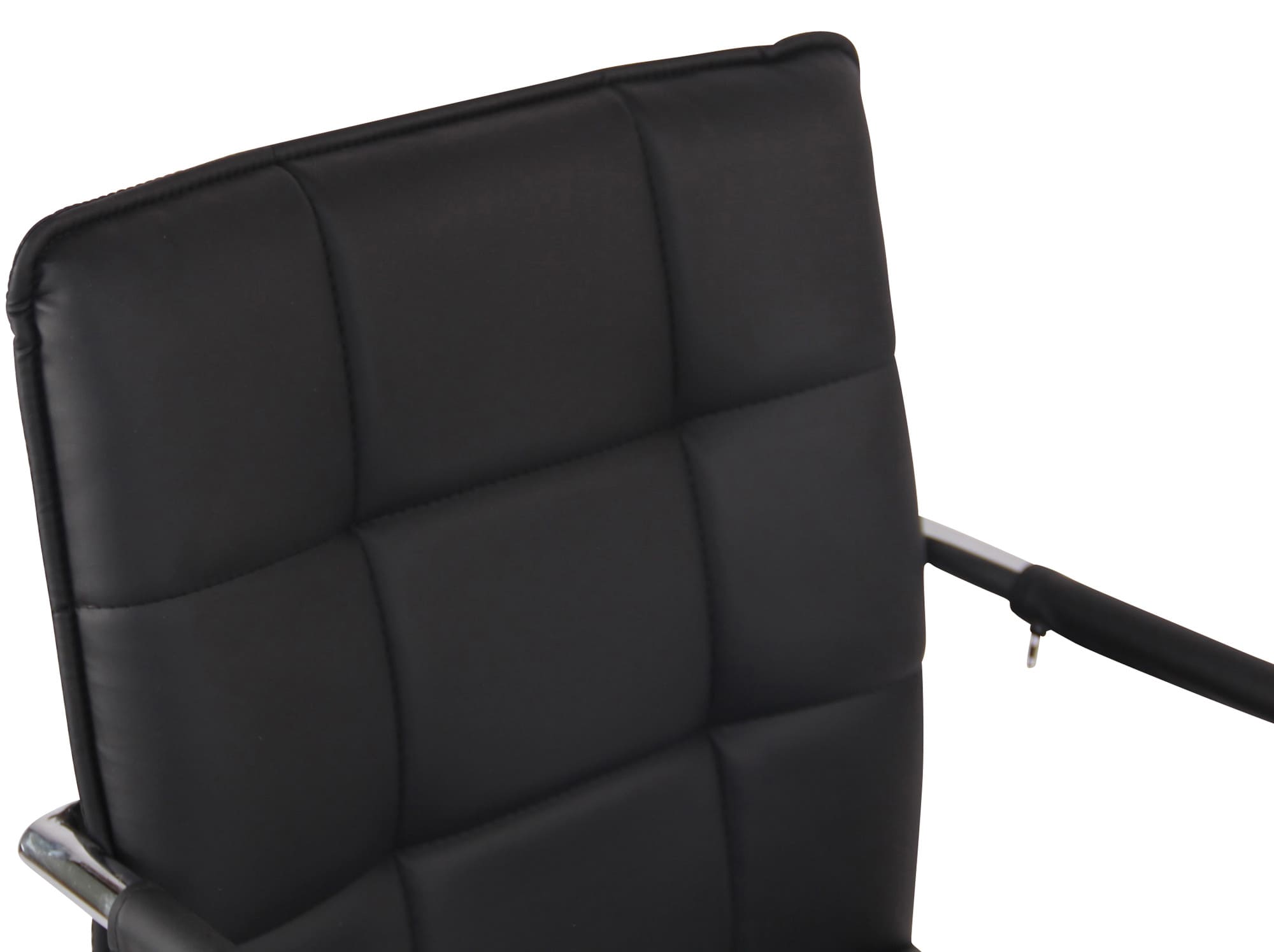 Lot de 2 Chaises Cantilever Gandia en Similicuir et pieds en Métal