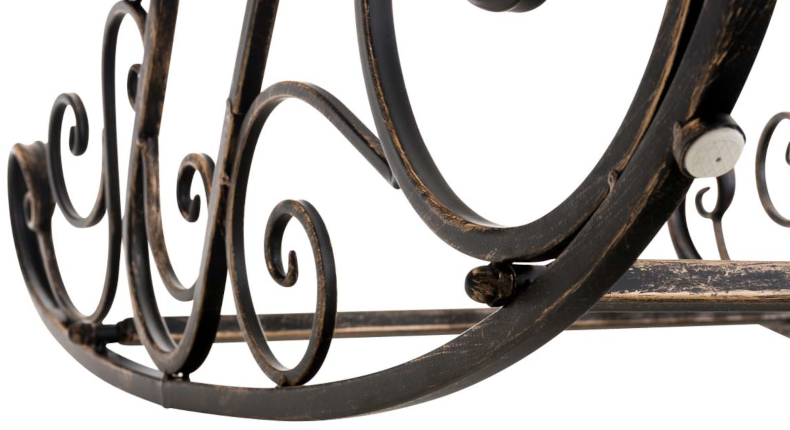 Lot de 2 Fauteuils à bascule d'extérieur Smilla en fer forgé