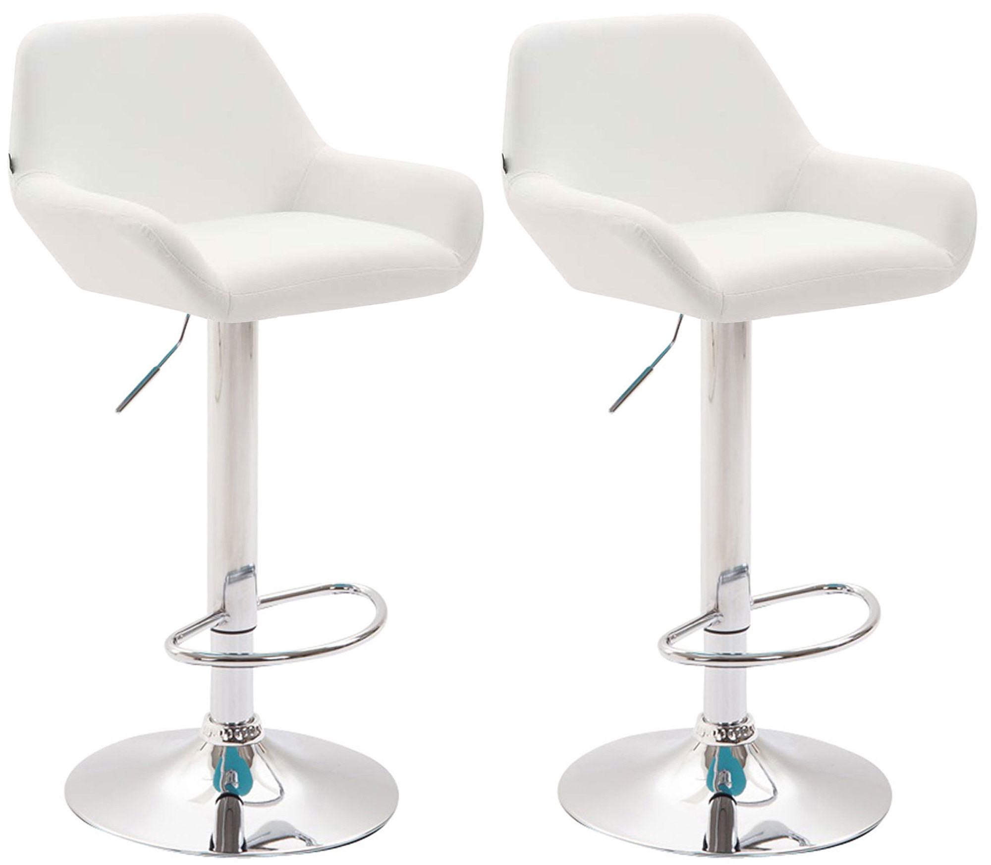 Lot de 2 tabourets de bar Braga en Similicuir