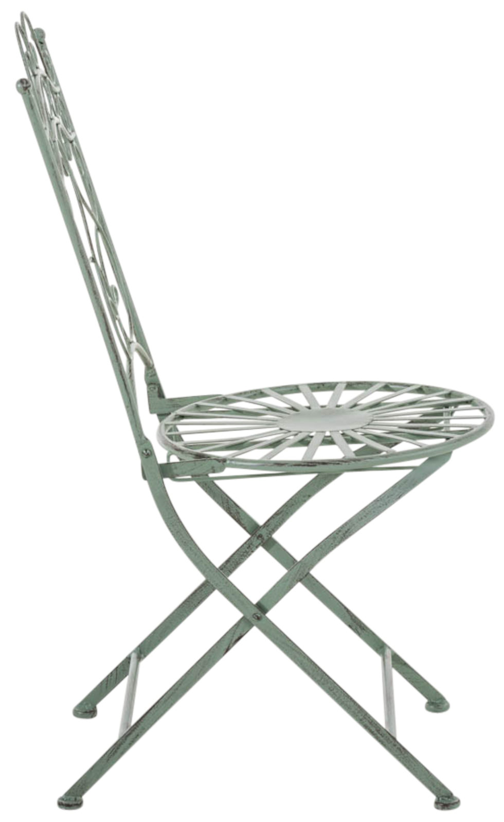 Lot de 2 Chaises de jardin pliables Indra en fer forgé