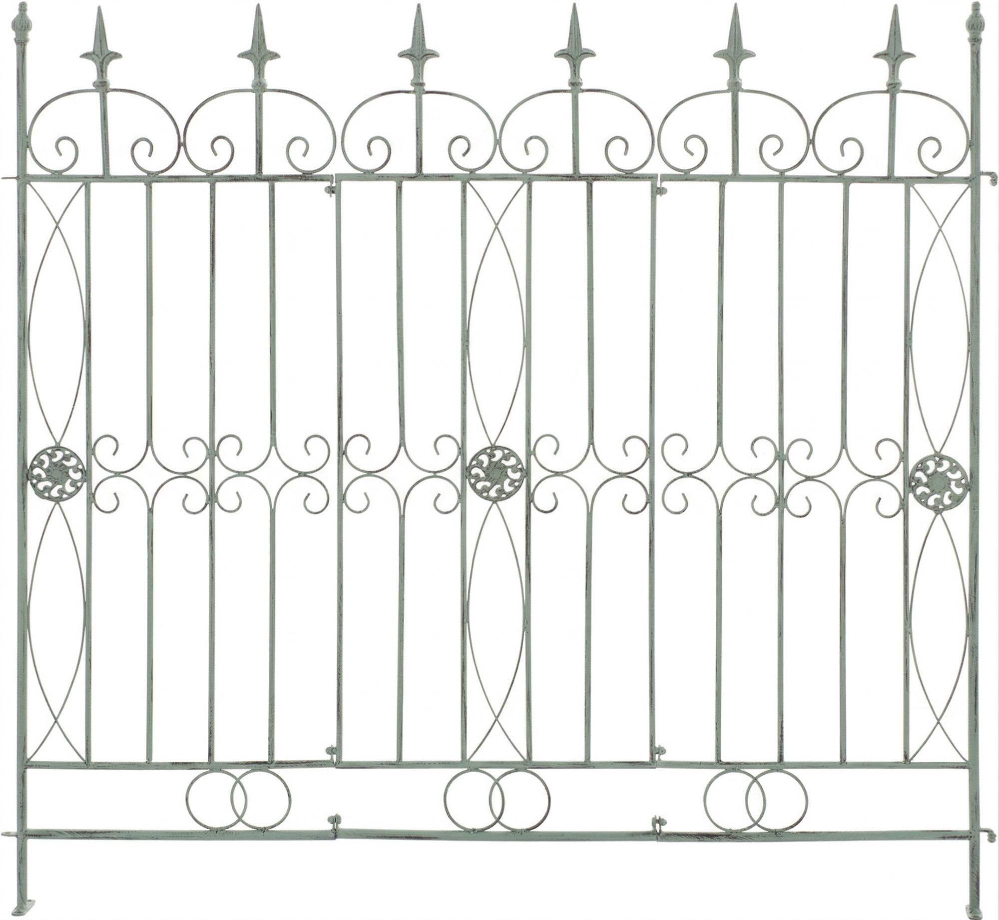 Lot de 4 barrières de jardin Mangold robuste pratique et facile à installer pour délimiter et protéger vos espaces extérieurs