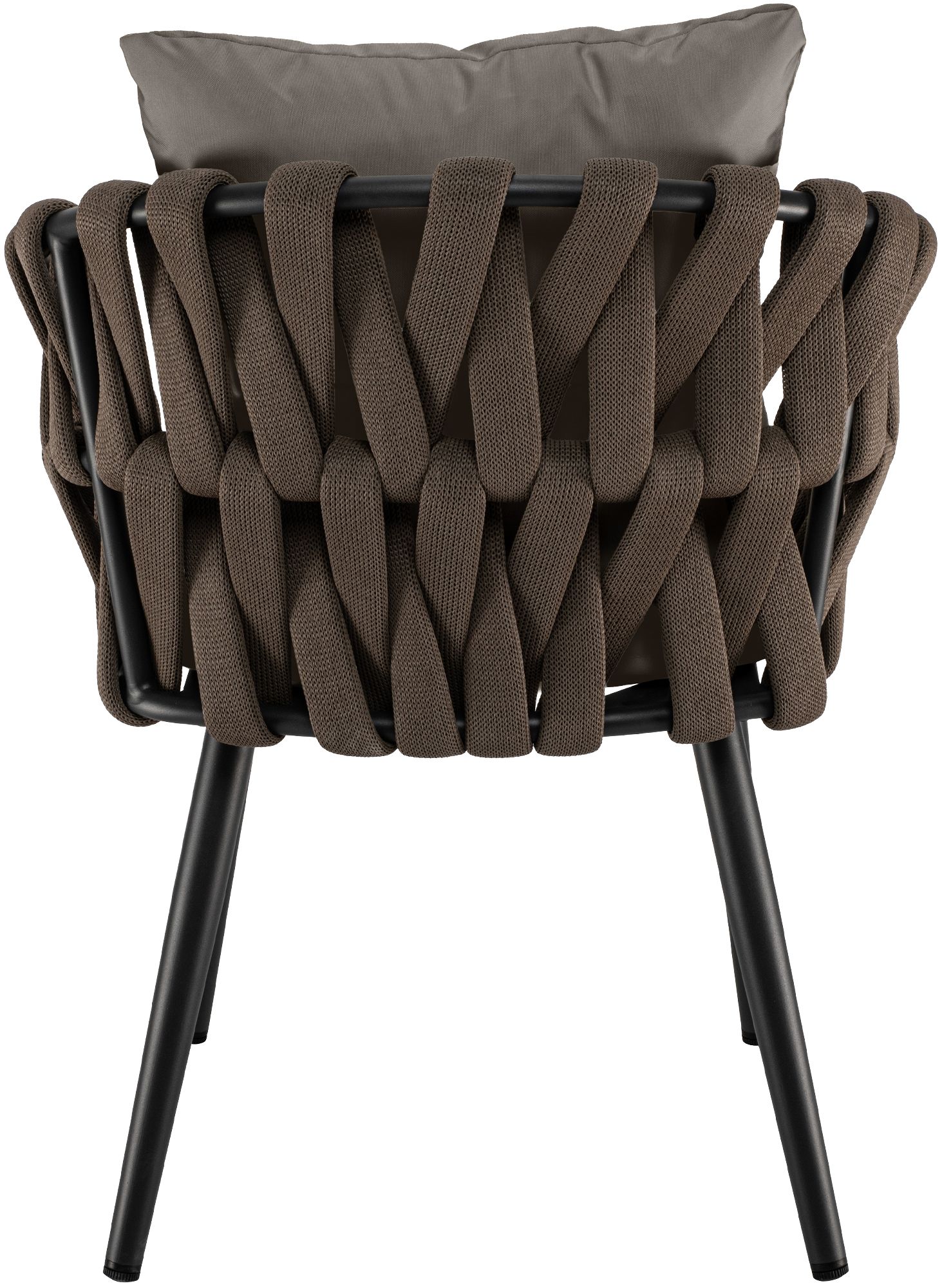 Fauteuil de jardin Naxos taupe avec coussin d'assise
