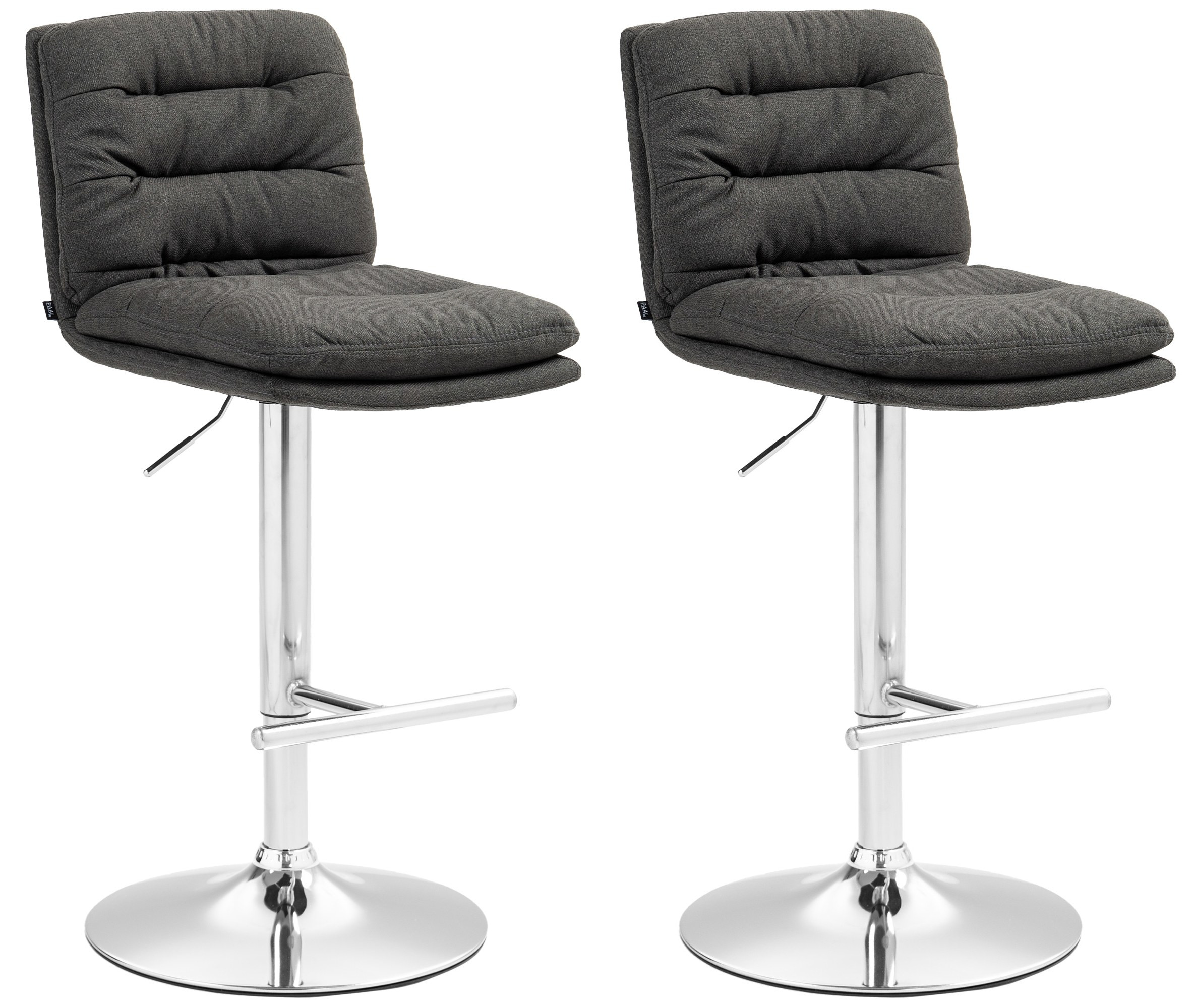 Lot de 2 tabourets de bar Damar tissu