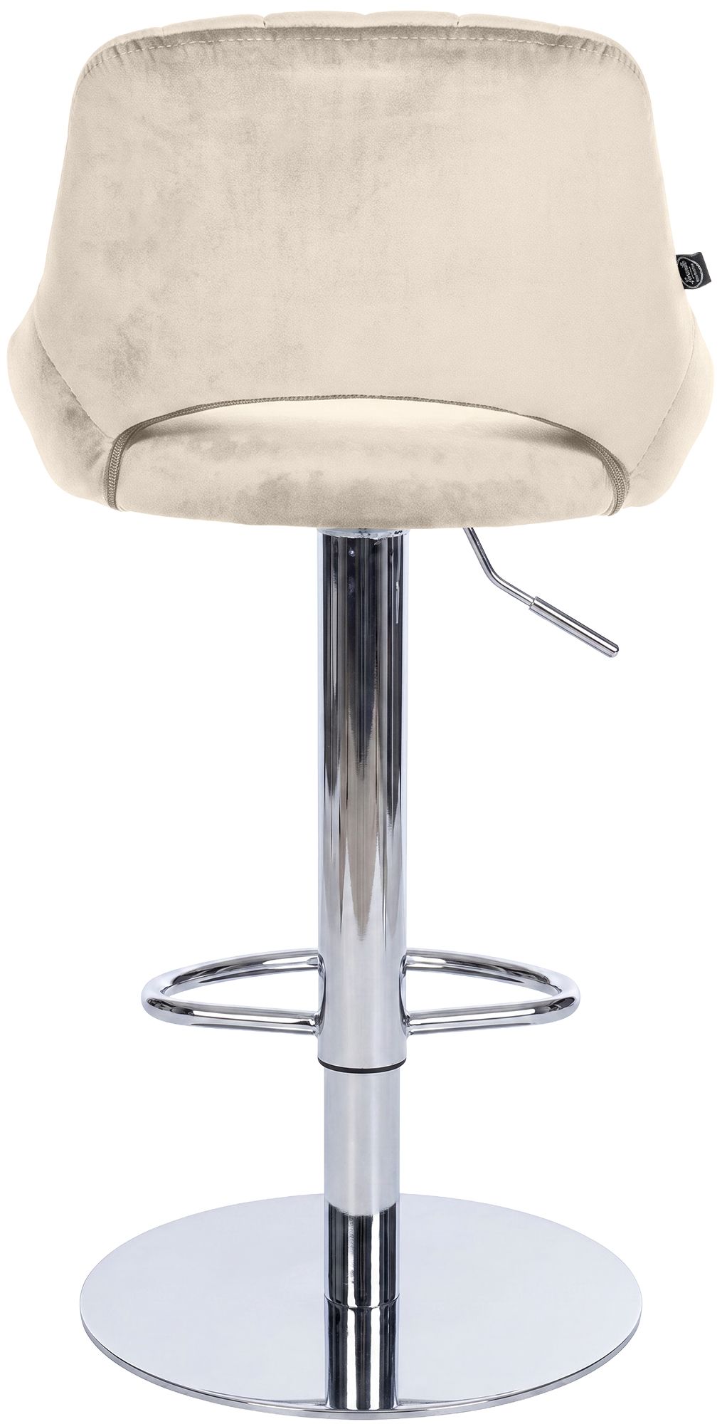 Tabouret de bar Milet avec structure stable chromée
