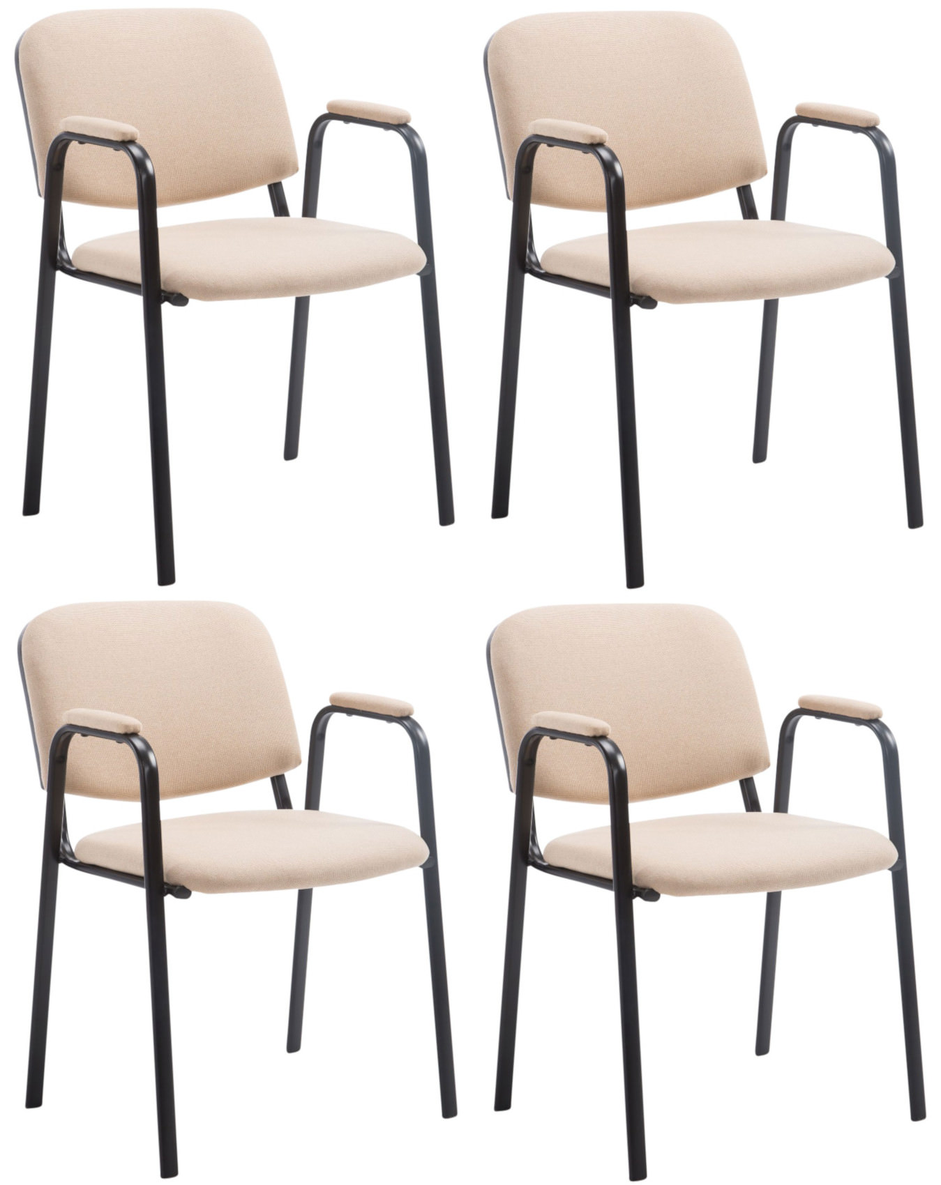Lot de 4 Chaises Empilables Ken Pro en Tissu