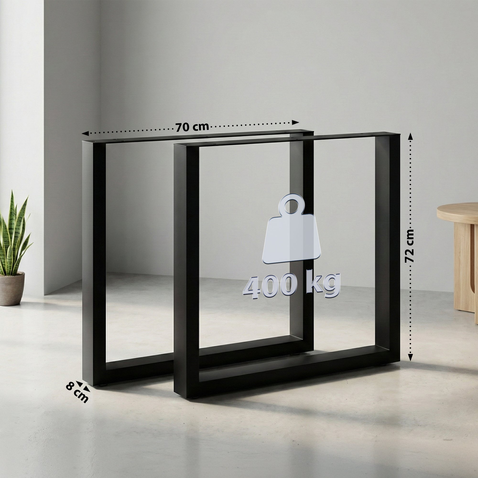 Lot de 2 pieds de table Ilkan