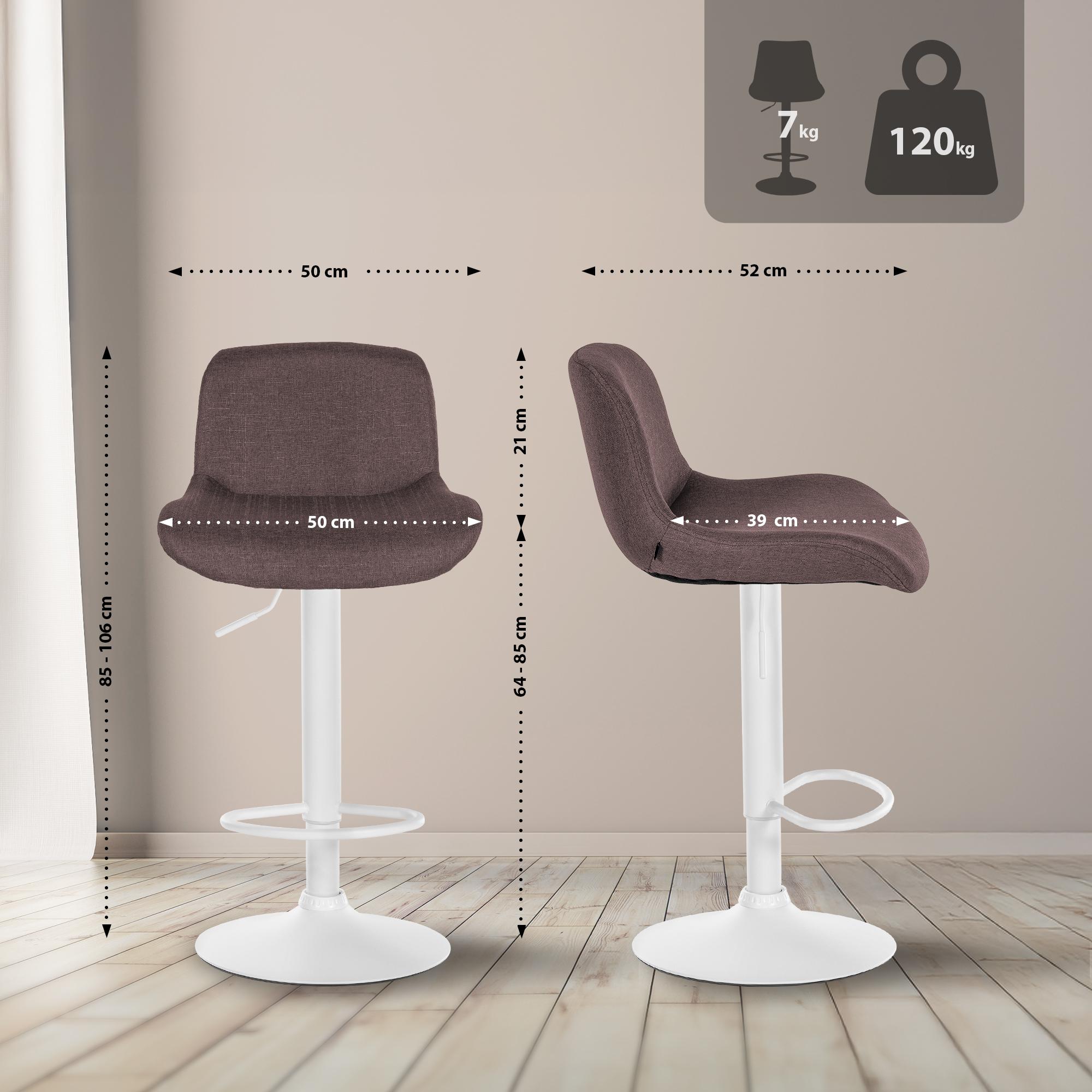 Tabouret de bar Solon blanc