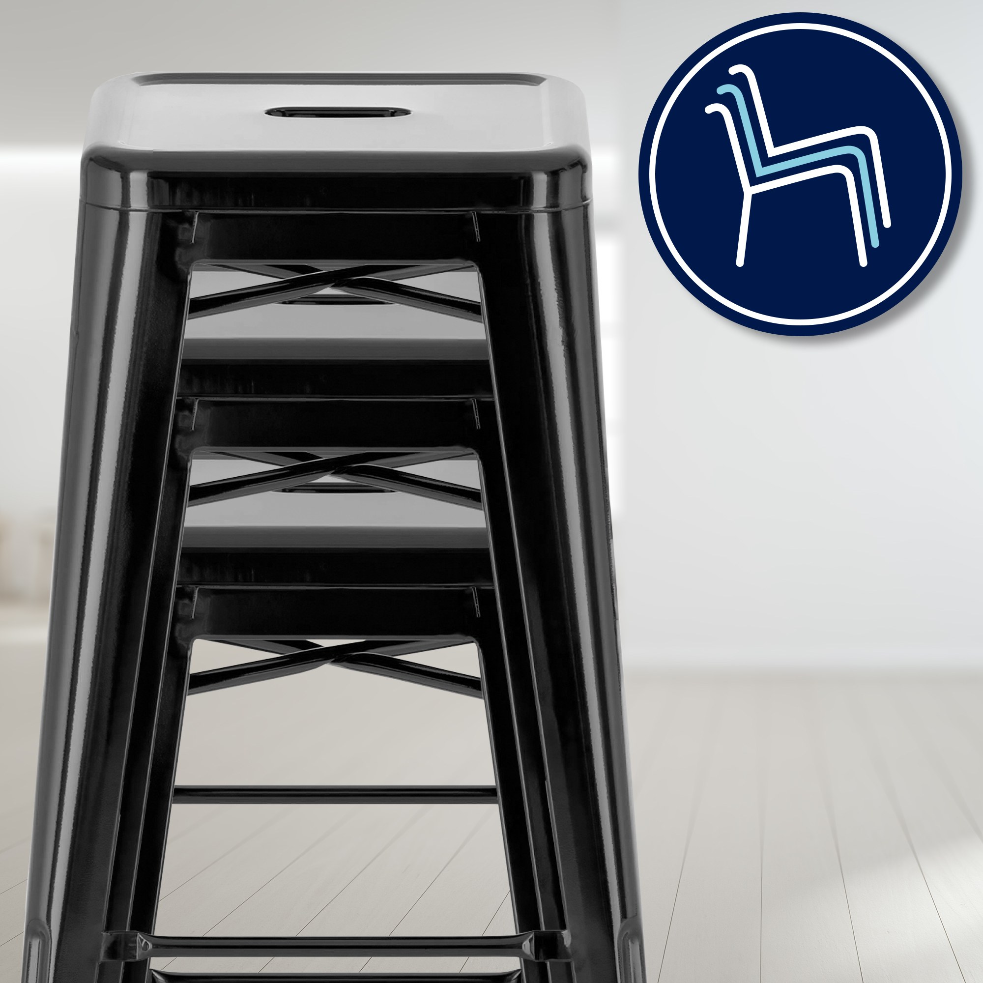Lot de 2 tabourets de bar Joshua