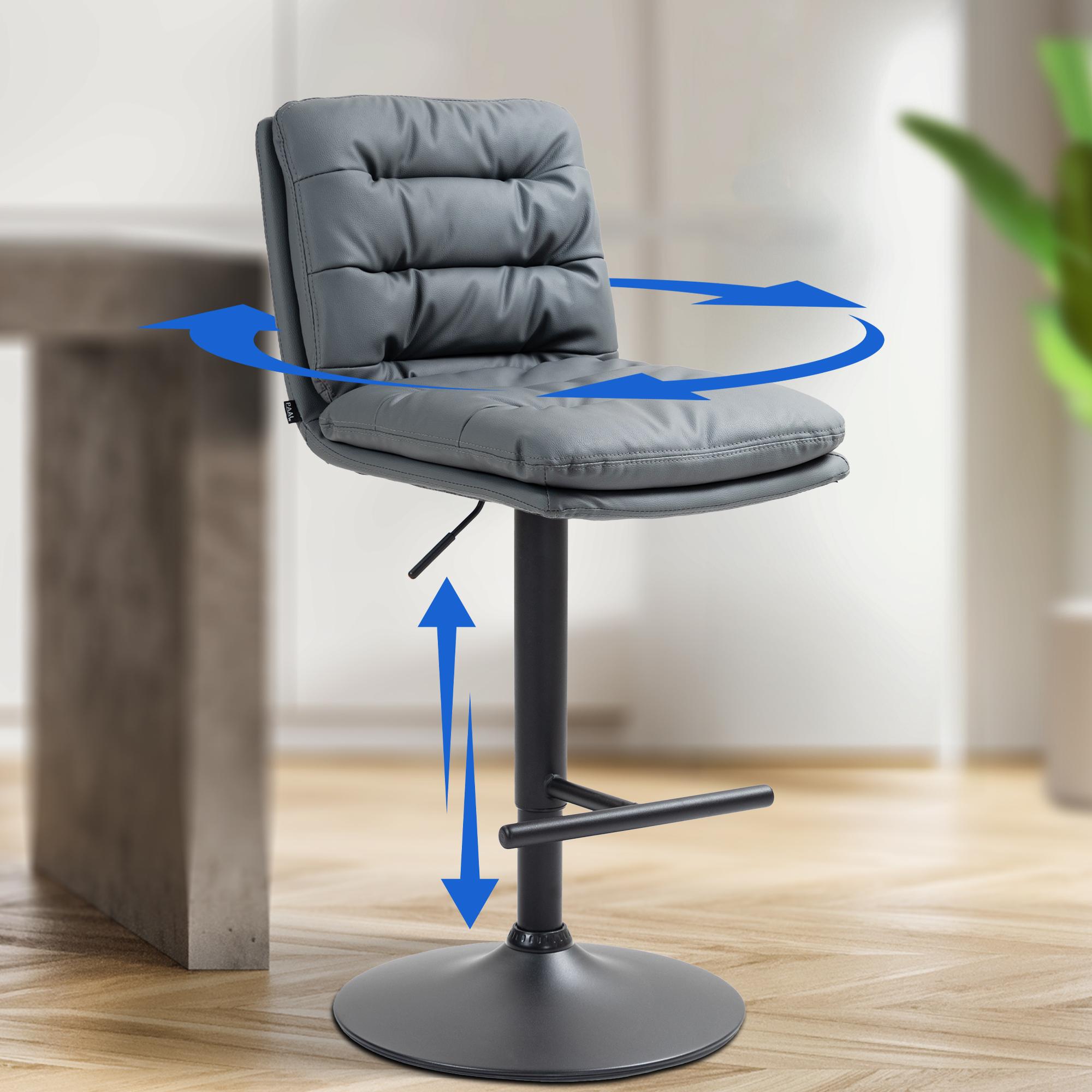 Lot de 2 tabourets de bar Damar en similicuir