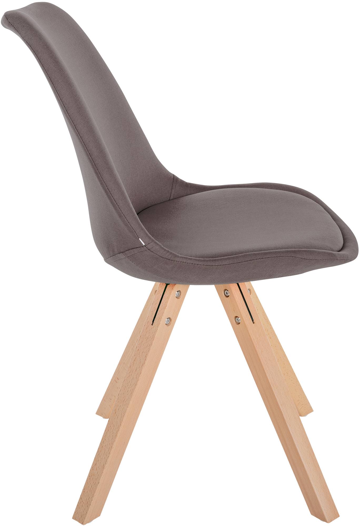 Chaise de salle à manger Sofia en Tissu avec Pieds en bois