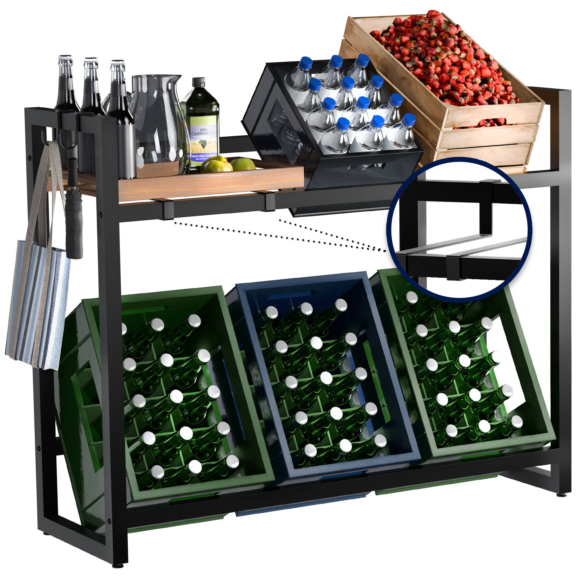 Présentoir pour 6 caisses de boissons Powell