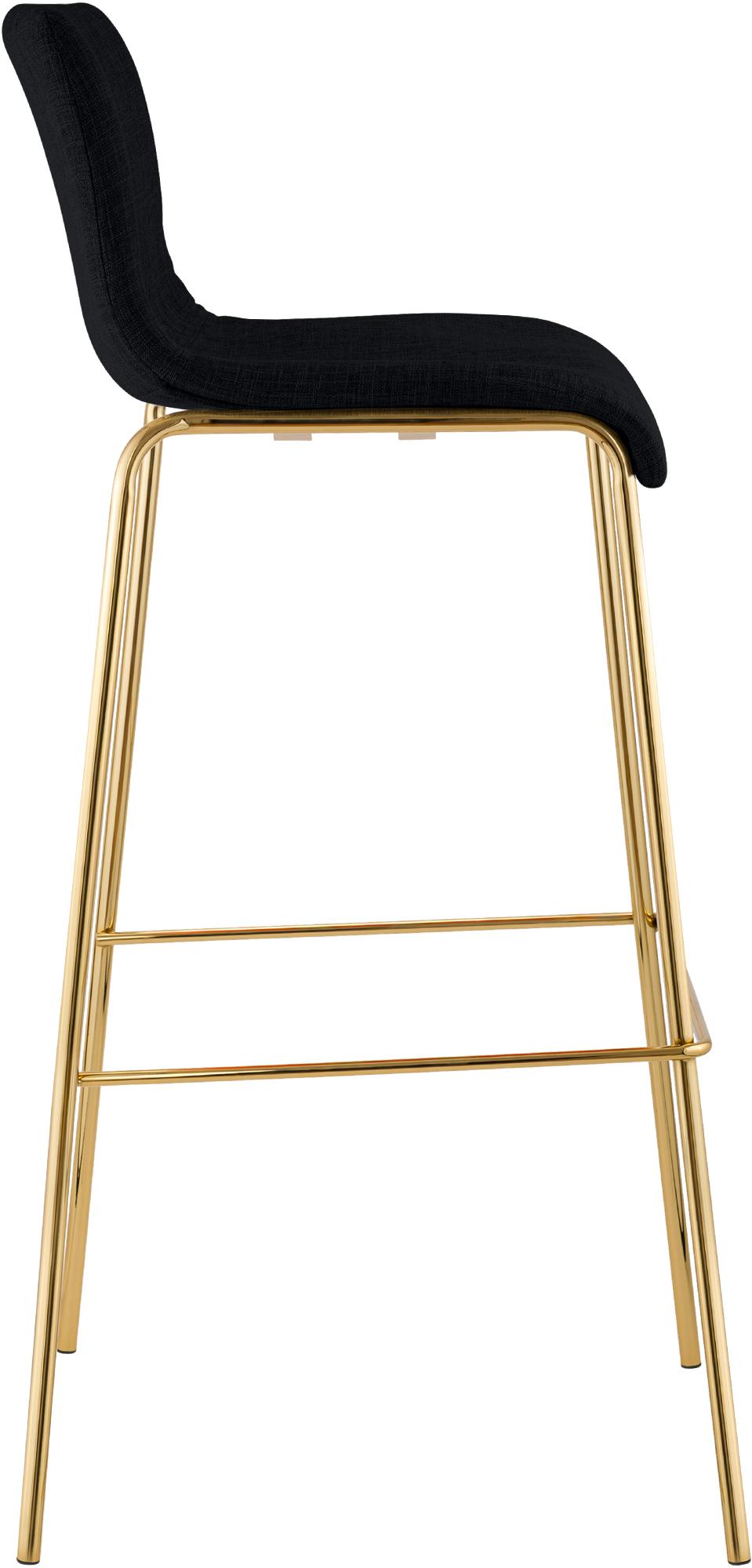 Tabouret de bar Hover tissu cadre à quatre pieds doré