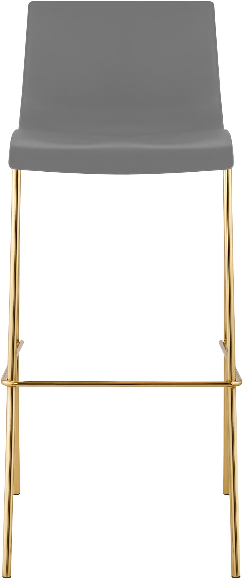 Lot de 2 tabourets de bar Hover, plastique, piètement 4 pieds, doré