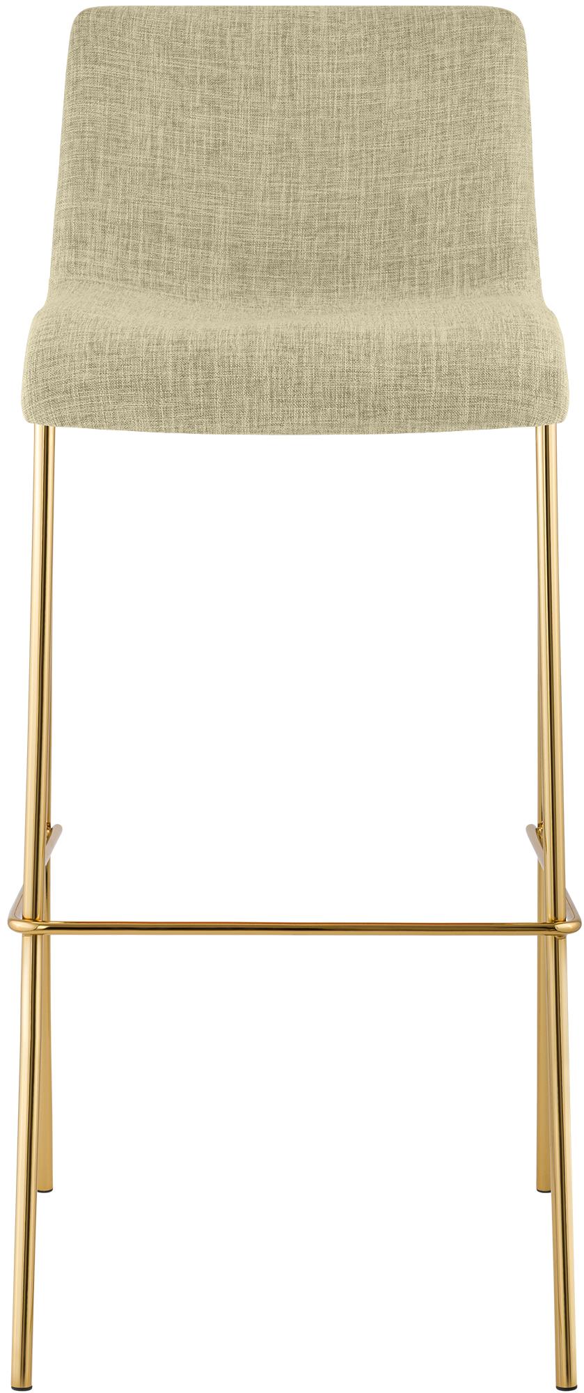 Tabouret de bar Hover tissu cadre à quatre pieds doré
