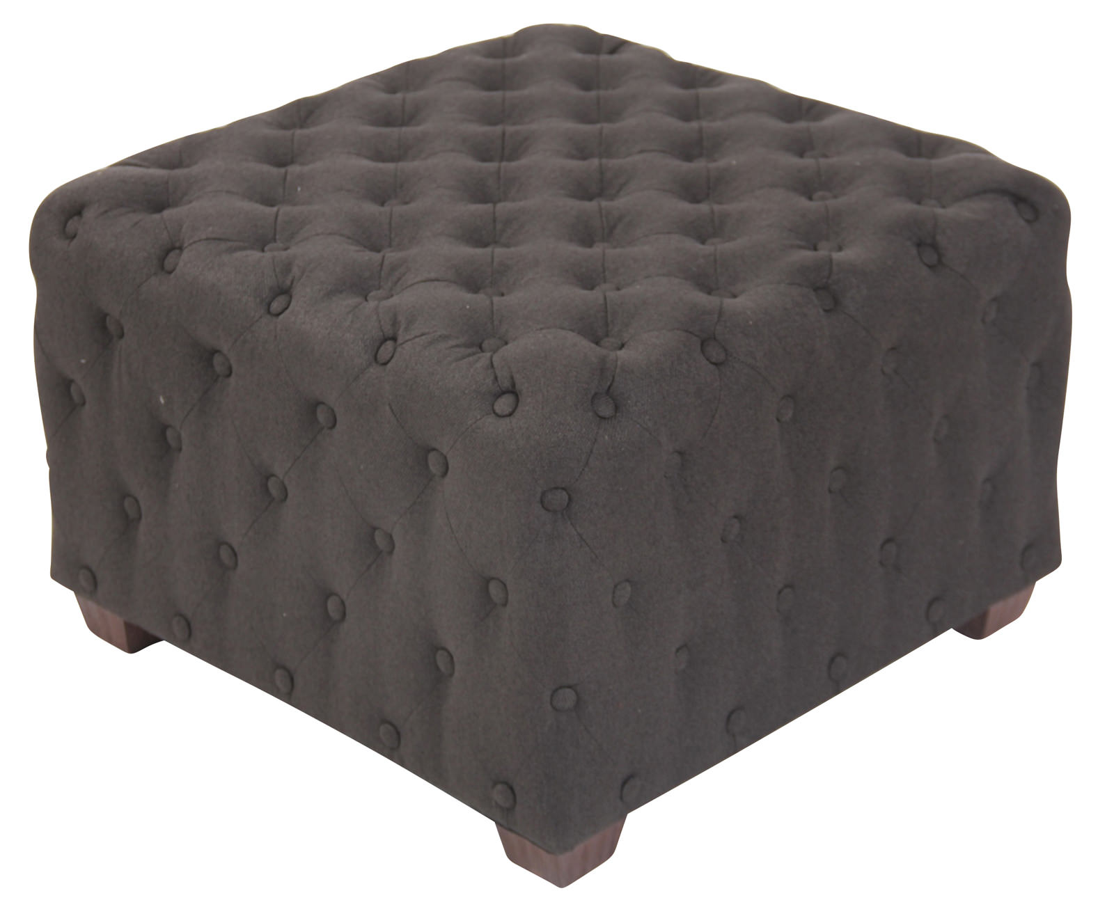 Tabouret bas cubique Nimes en Tissu