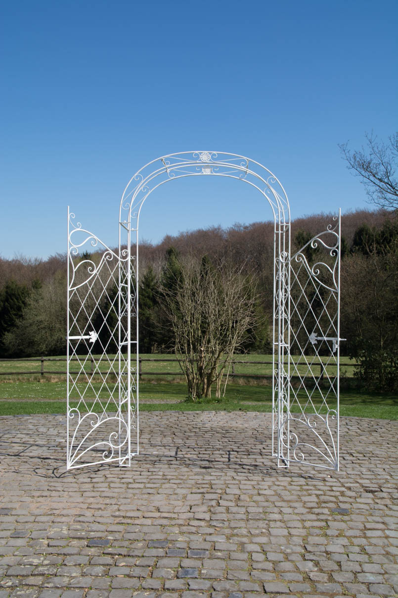 Arche à rosiers en fer Melissa avec porte