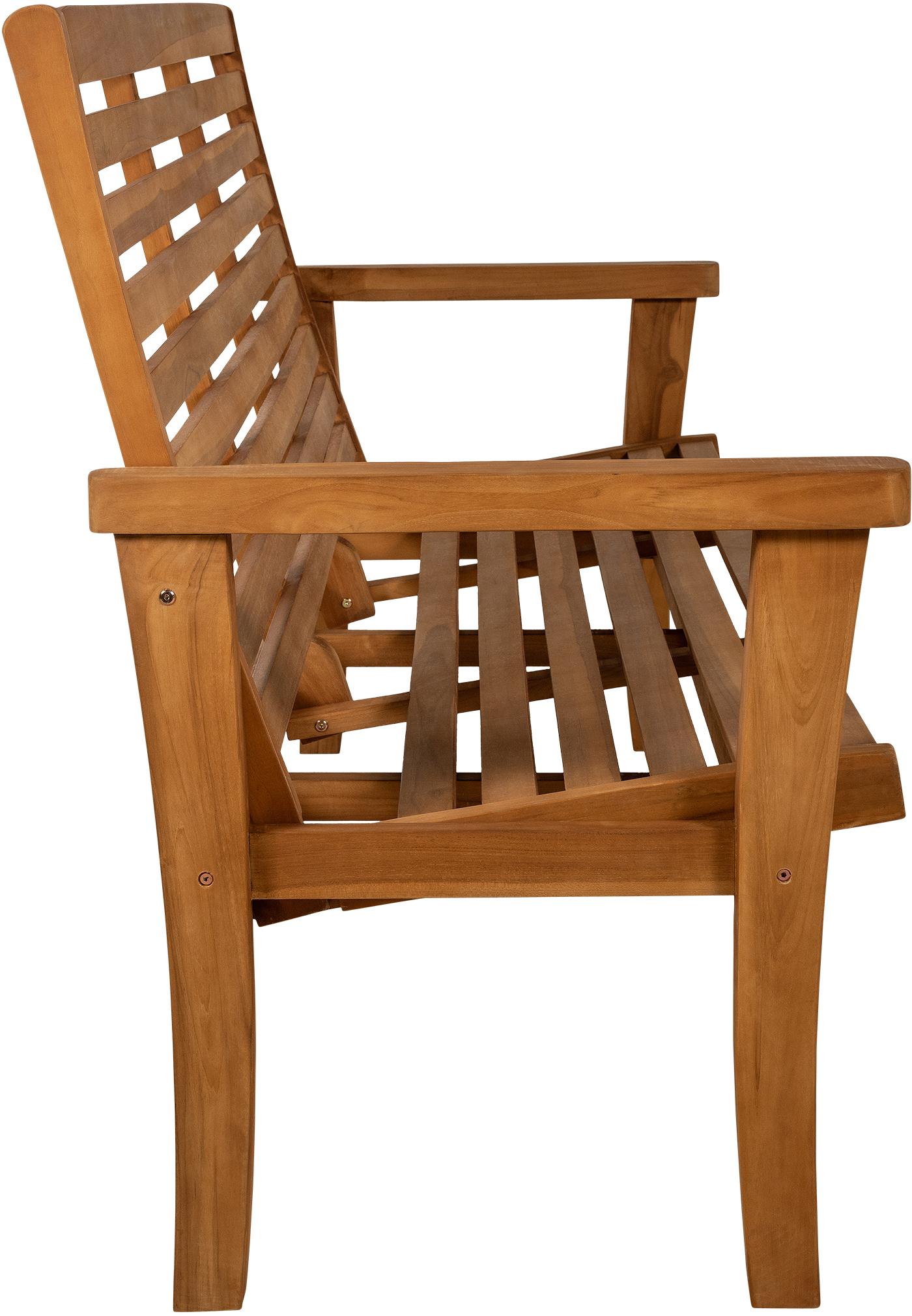 Banc en teck Nicosia avec dossier inclinable