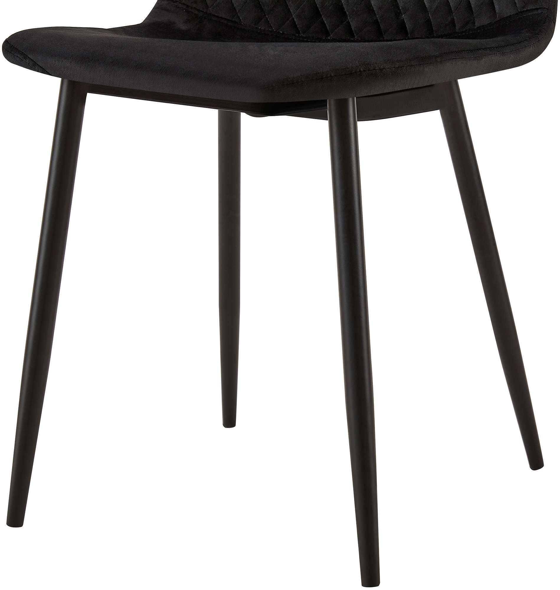 Lot de 4 Chaises de salle à manger Giverny avec Piètement en métal noir